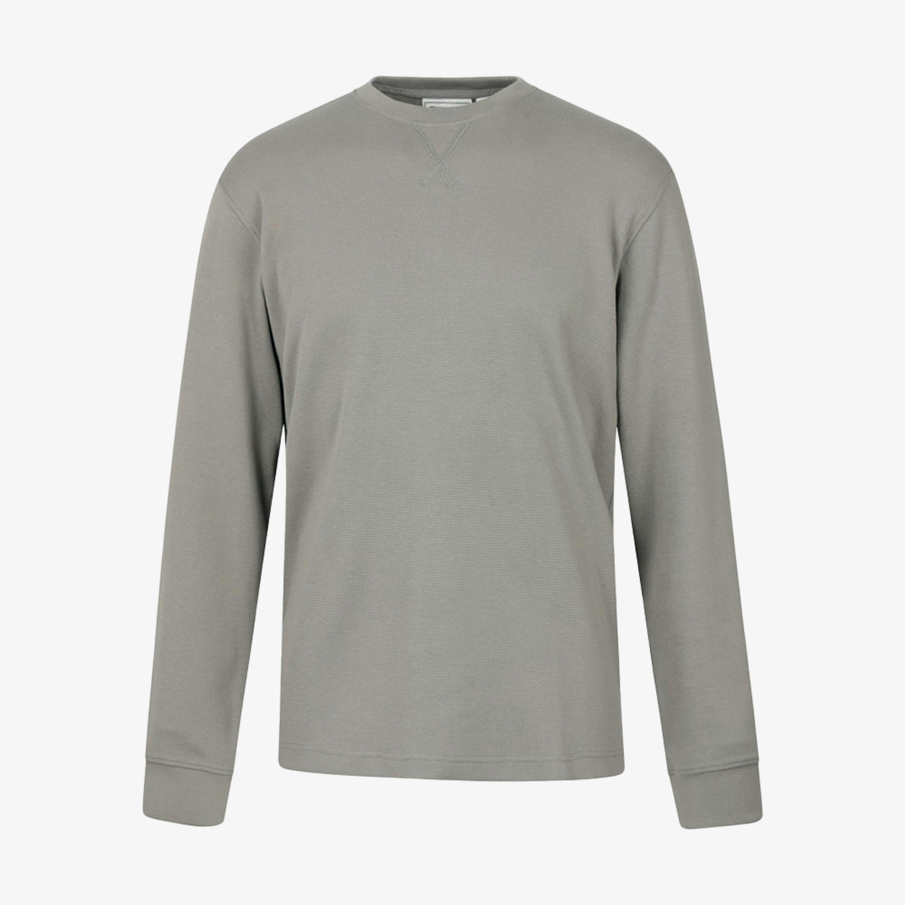 Mountain Warehouse Mens Tillsbury Textured Waffle Crew Neck Long-Sleeved Sweatshirt , view 1 of 3