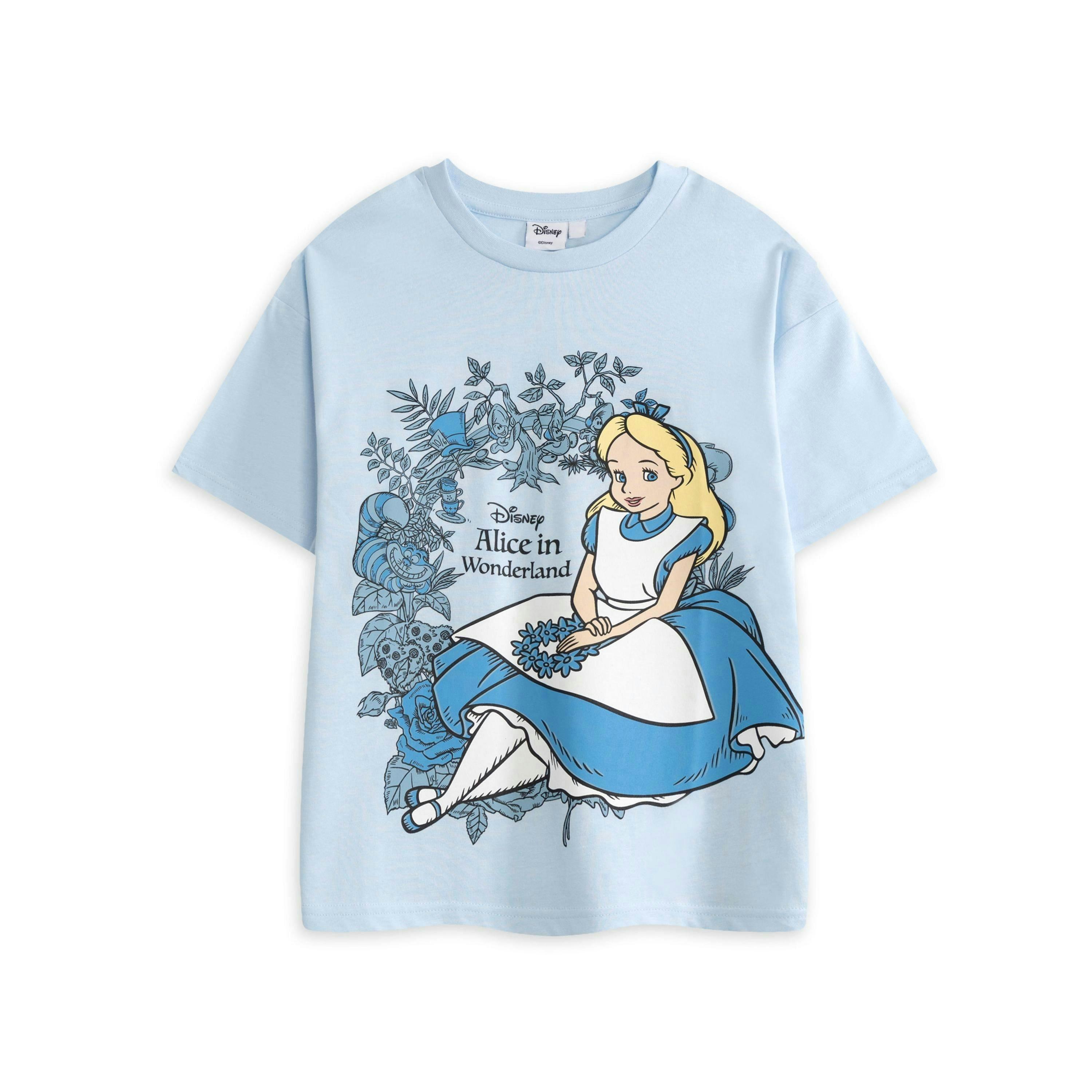 Disney Girls Blue Alice In Wonderland Short Sleeved T-Shirt by Vanilla Underground , view 1 of 1