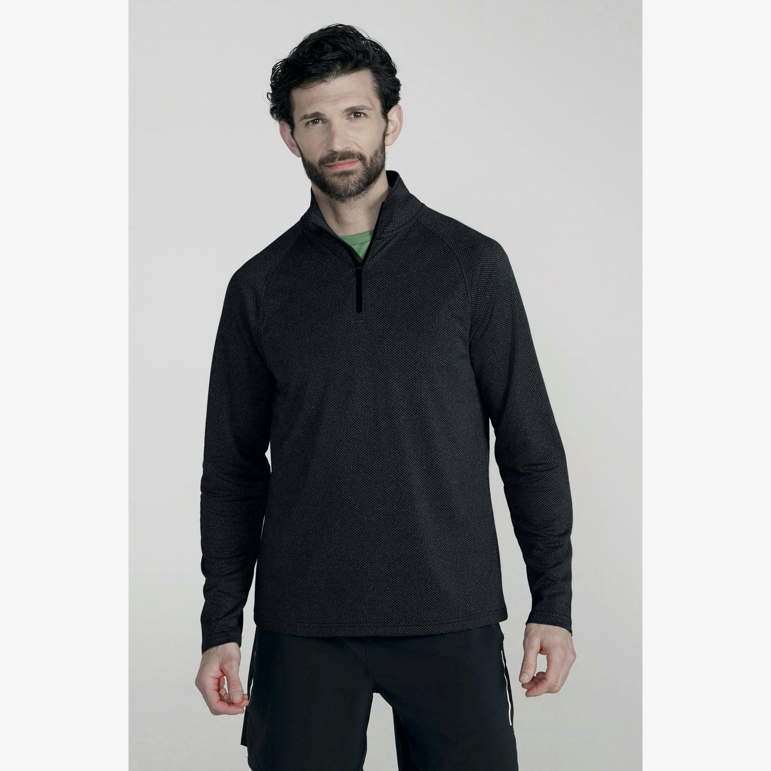 Mountain Warehouse Mens Spin Textured Half Zip Sweatshirt , view 1 of 1