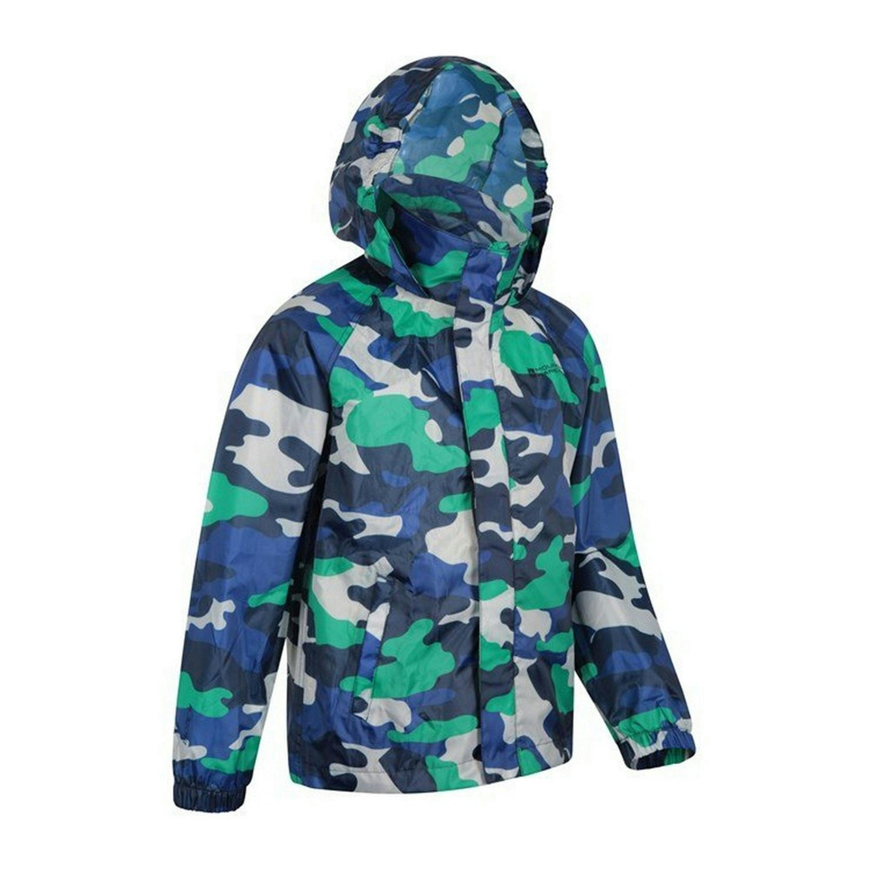 Mountain Warehouse Childrens/Kids Pakka Camo Waterproof Jacket , view 4 of 6