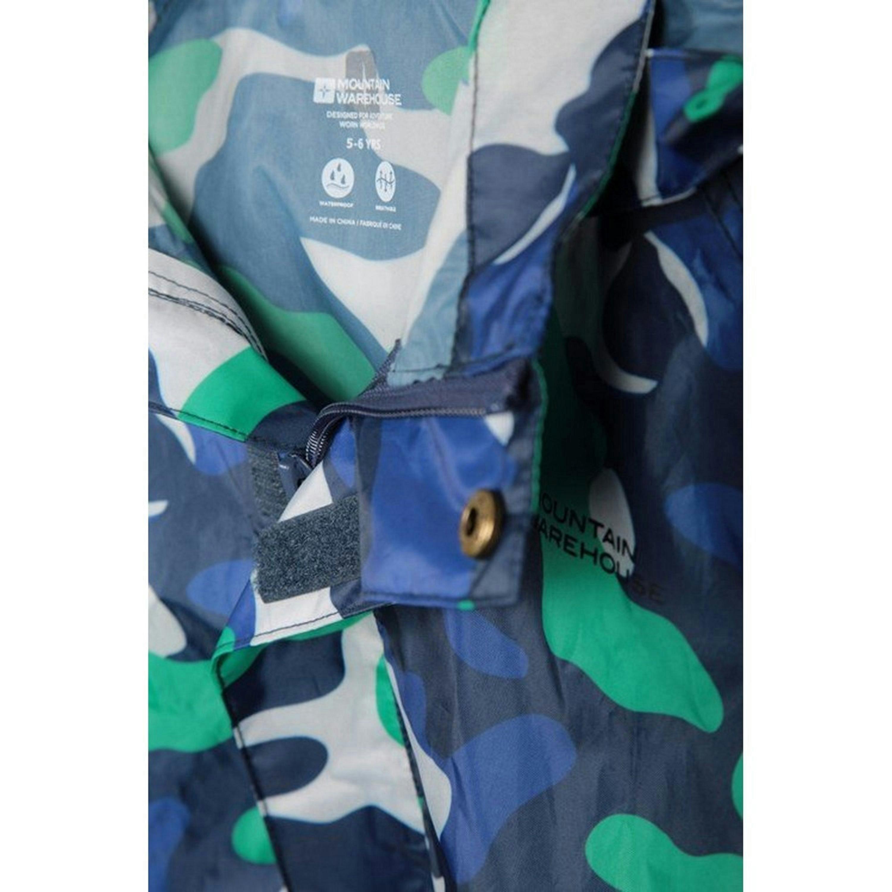 Mountain Warehouse Childrens/Kids Pakka Camo Waterproof Jacket , view 6 of 6