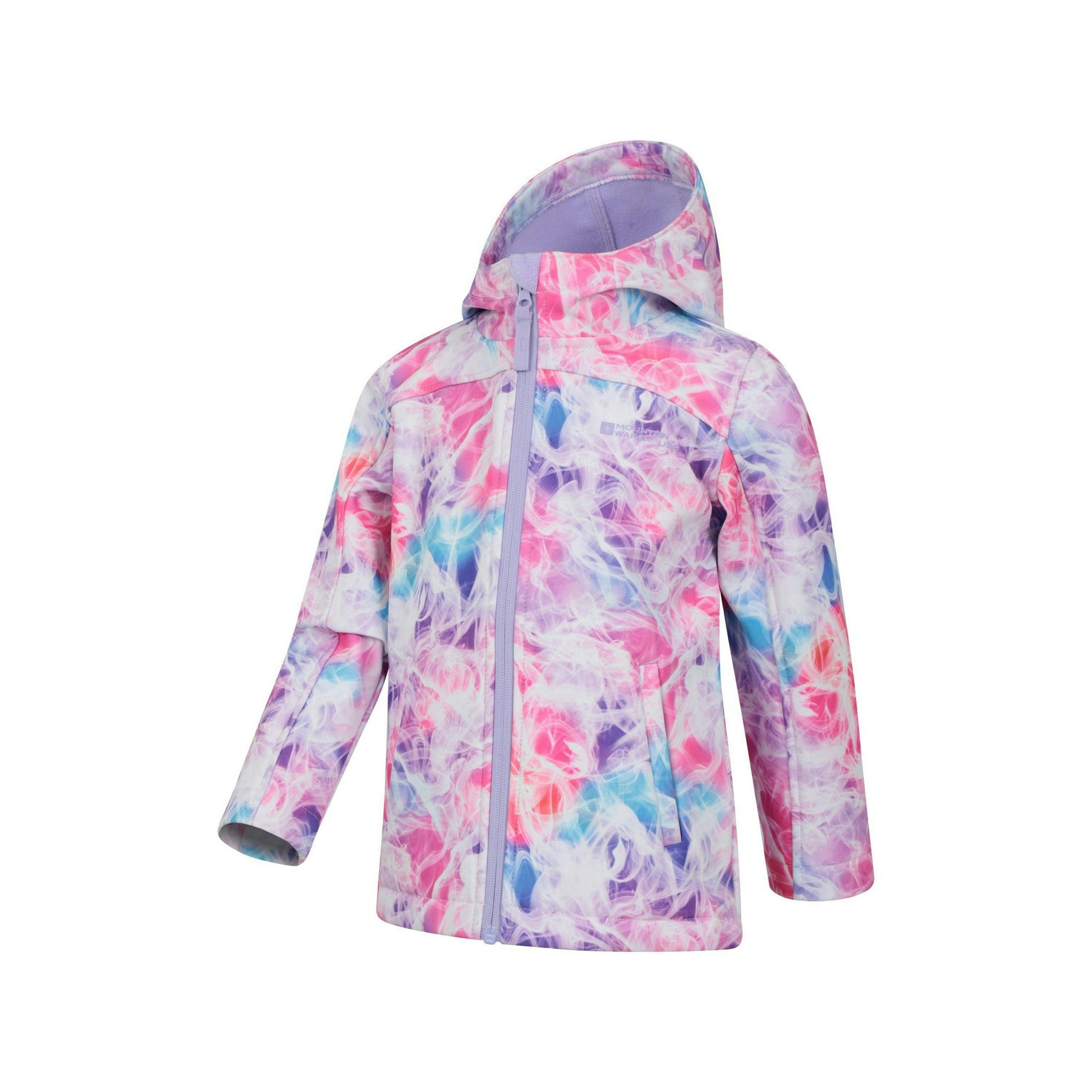 Mountain Warehouse Childrens/Kids Patterned Water Resistant Soft Shell Jacket , view 3 of 4