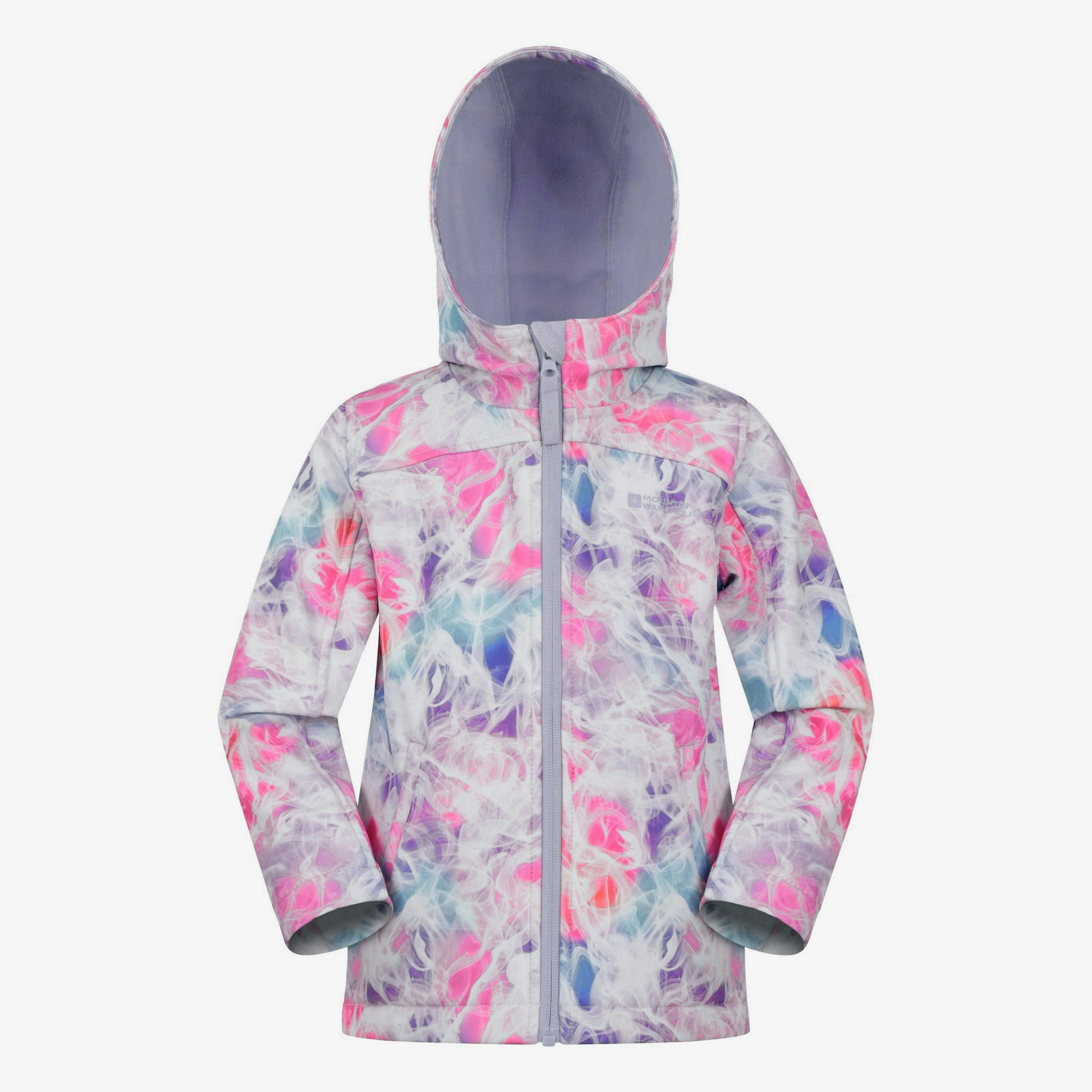 Mountain Warehouse Childrens/Kids Patterned Water Resistant Soft Shell Jacket , view 1 of 4