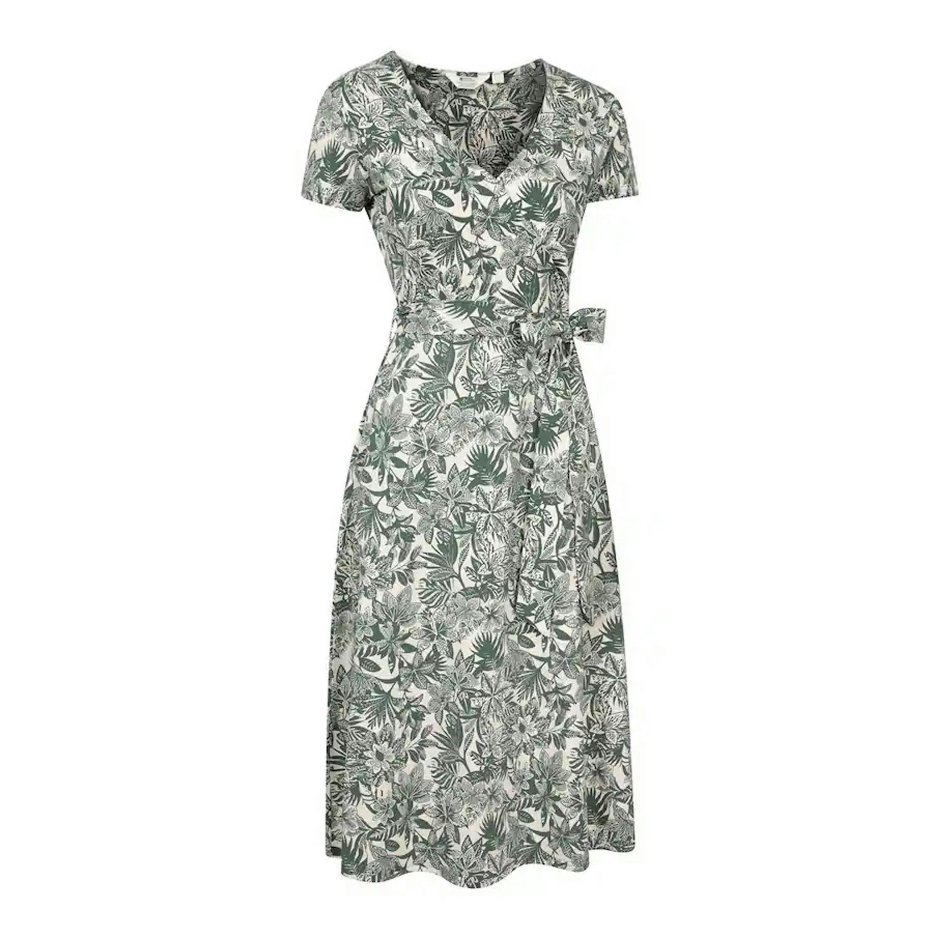 Mountain Warehouse Womens/Ladies Santorini Floral Wrap Midi Dress , view 4 of 4