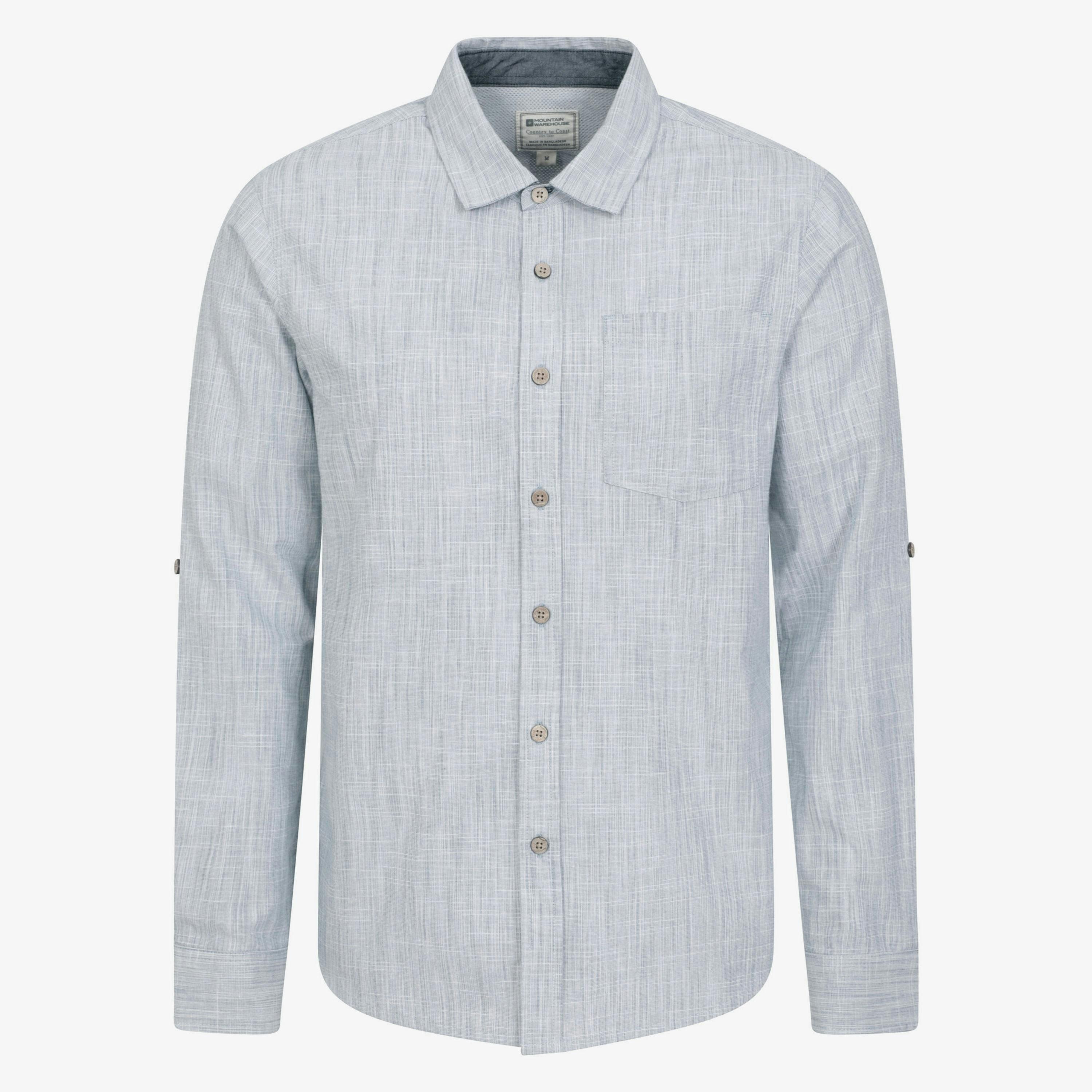 Mountain Warehouse Mens Coconut Textured Long-Sleeved Shirt , view 1 of 5