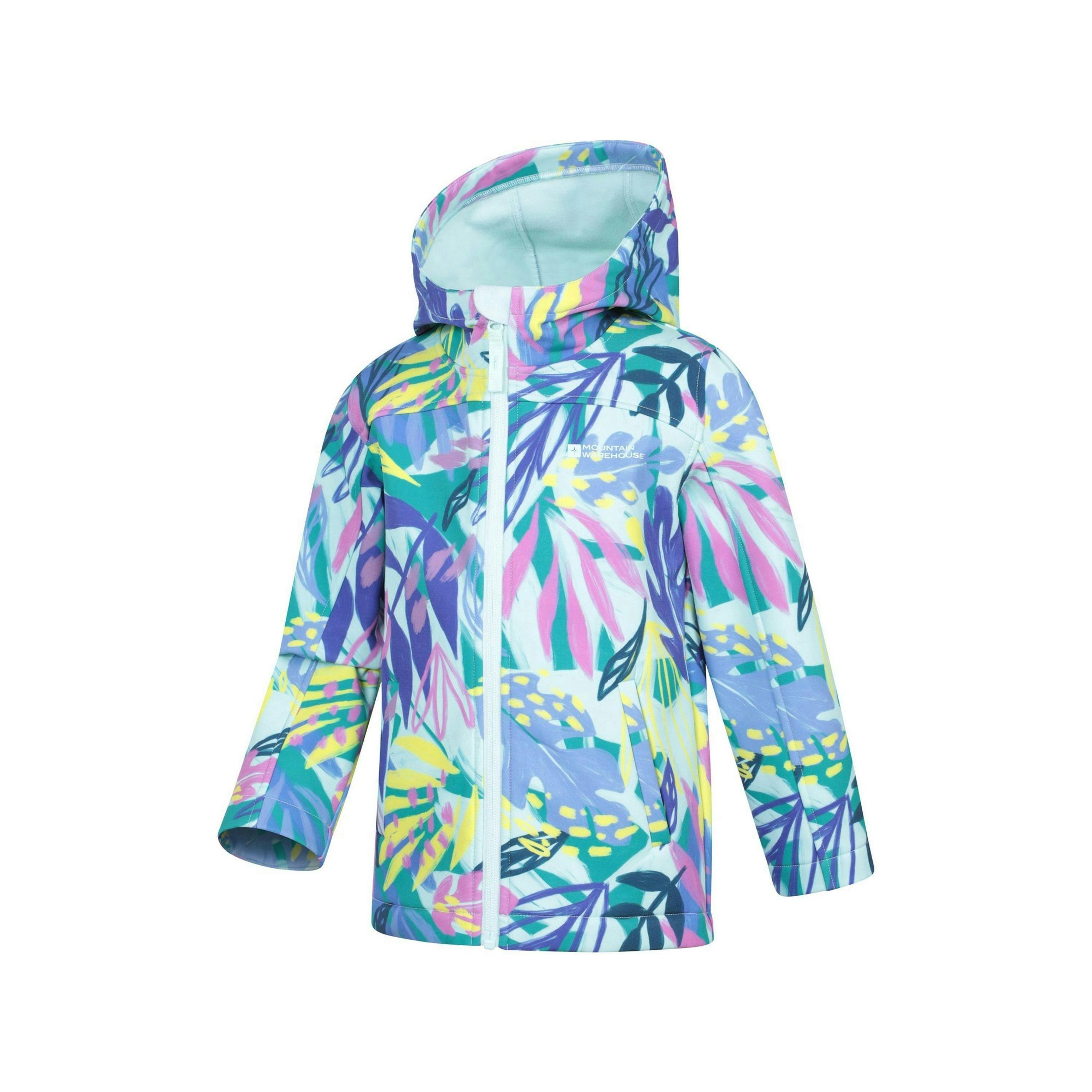 Mountain Warehouse Childrens/Kids Exodus Printed Water Resistant Soft Shell Jacket , view 4 of 4