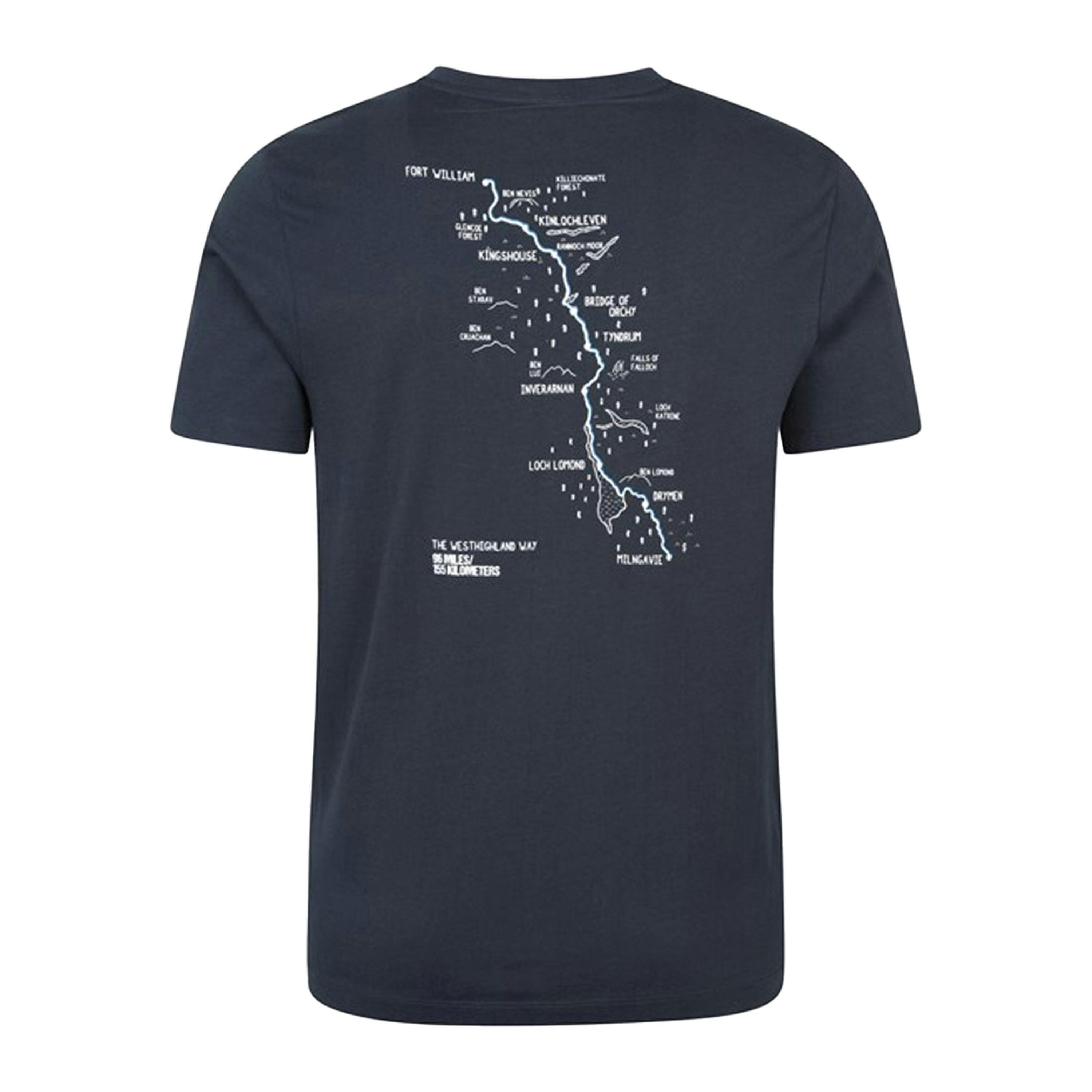 Mountain Warehouse Mens West Highlands Short-Sleeved T-Shirt , view 2 of 3