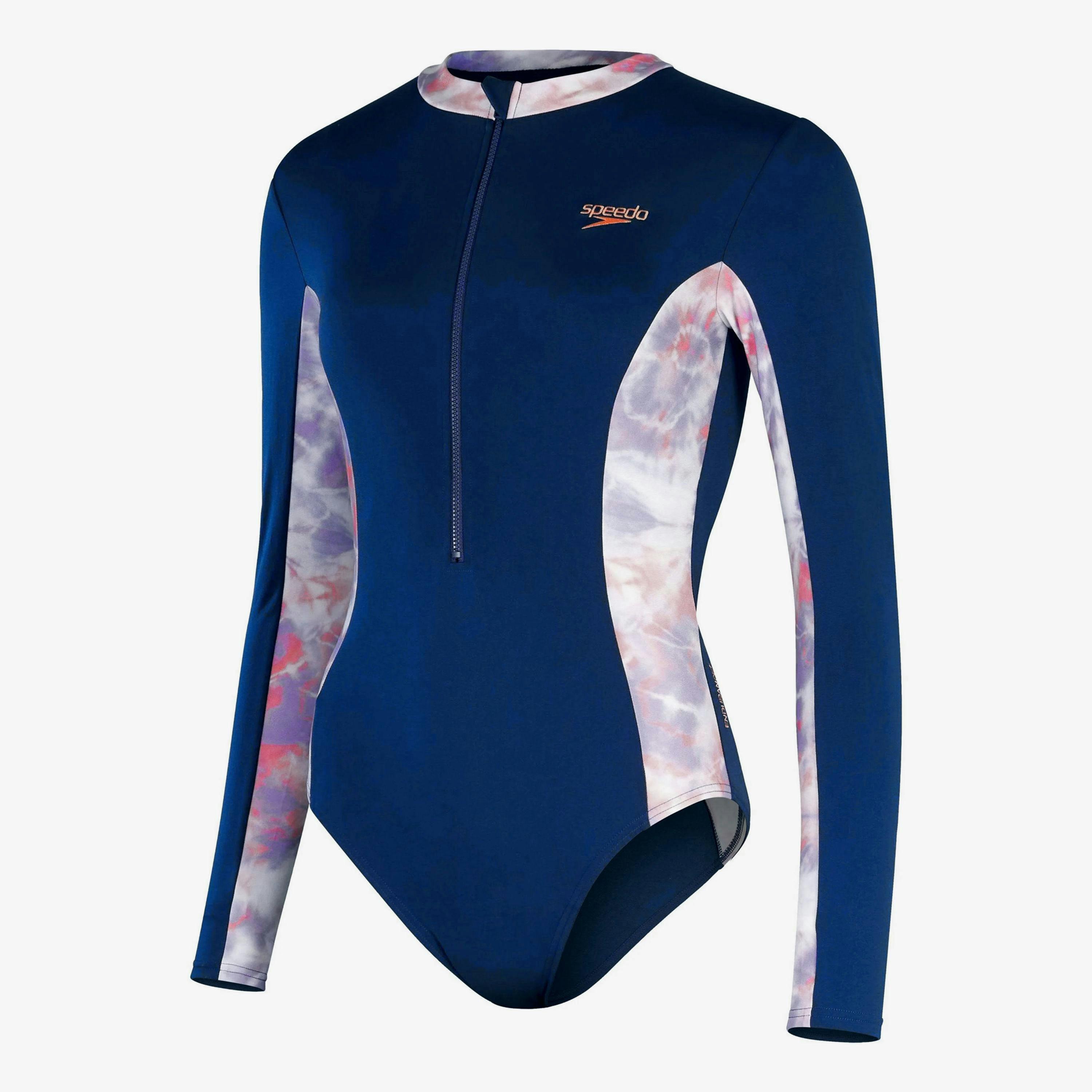 Speedo Womens/Ladies Panelled Long-Sleeved One Piece Swimsuit , view 1 of 1