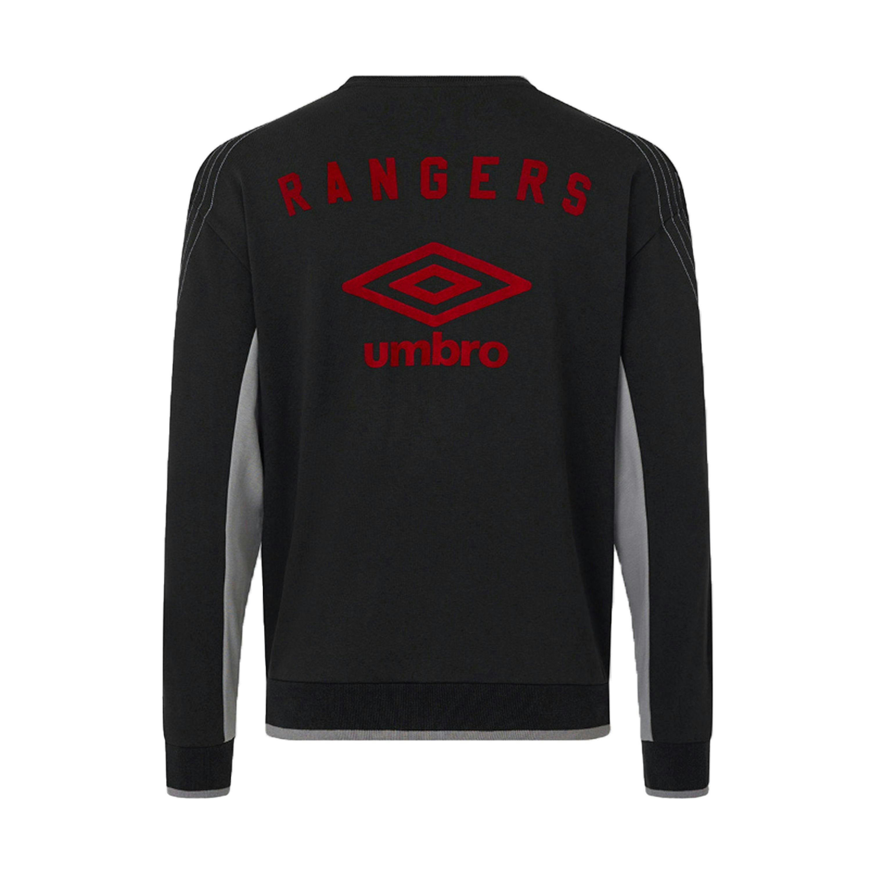 Umbro Mens Rangers FC Crew Neck Travel Sweatshirt , view 2 of 3