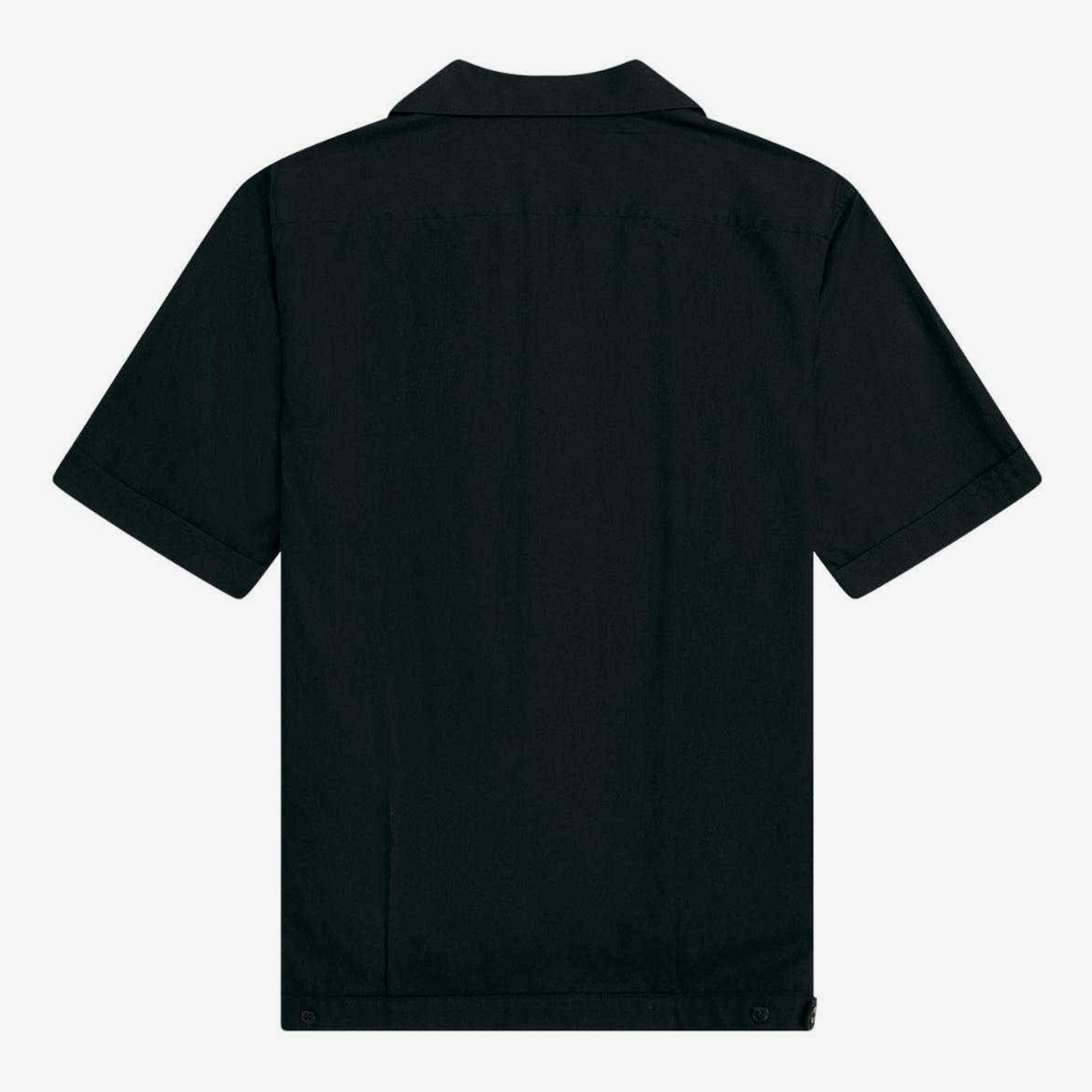 Fred Perry Mens Panelled Short-Sleeved Bowling Shirt , view 2 of 2