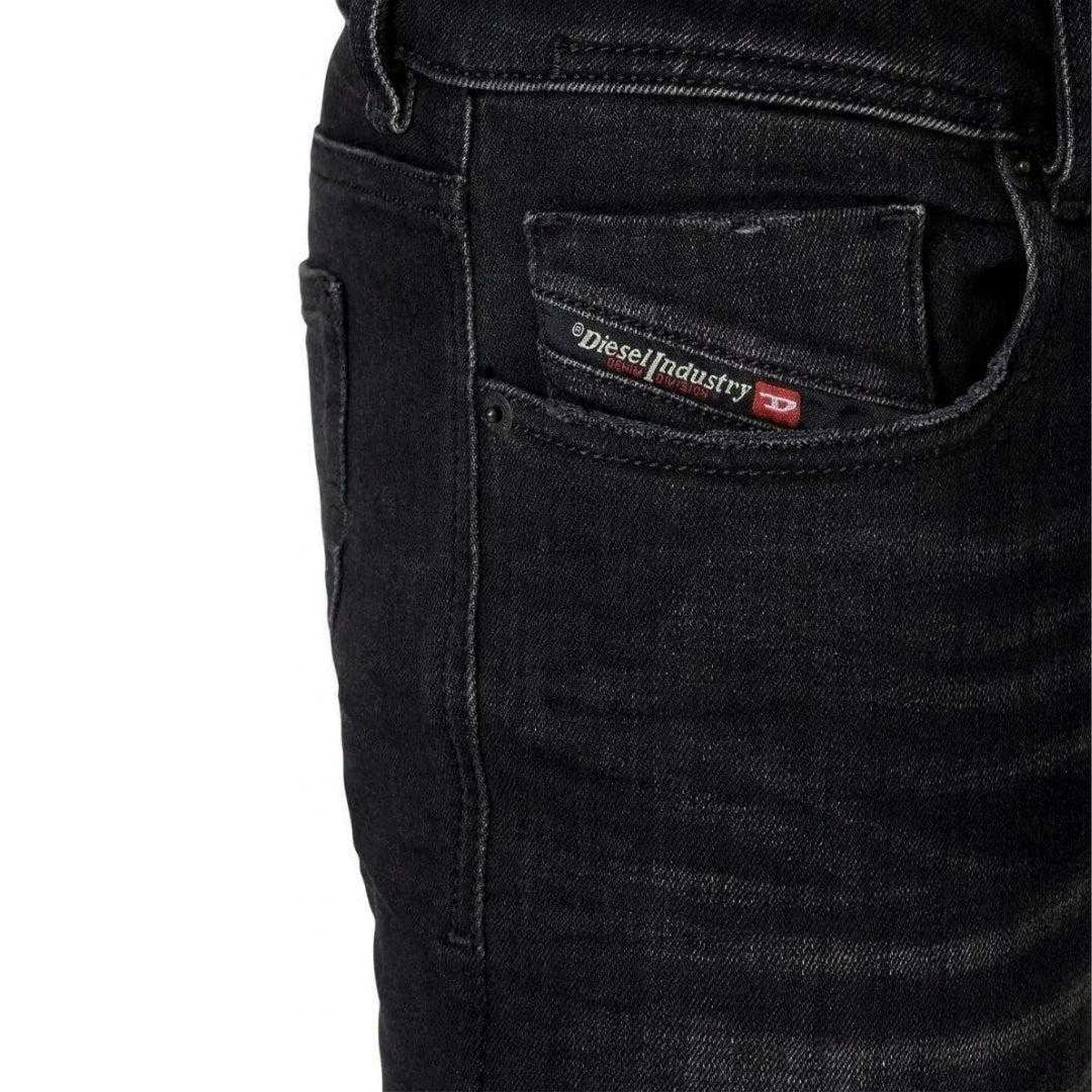 Diesel Mens Sleenker Destroyed Denim Reinforced Jeans , view 3 of 3