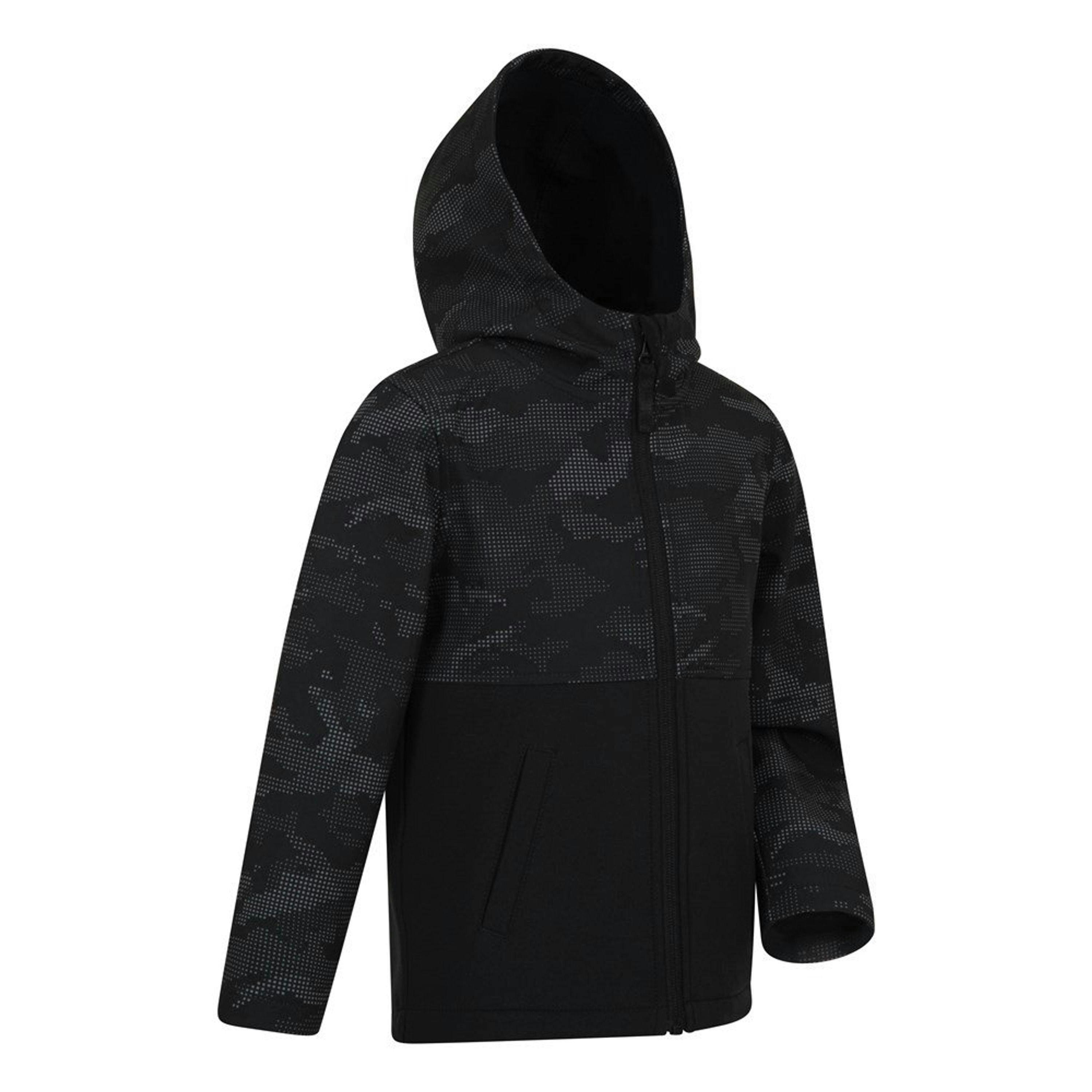 Mountain Warehouse Childrens/Kids Exodus Camo Soft Shell Jacket , view 4 of 5
