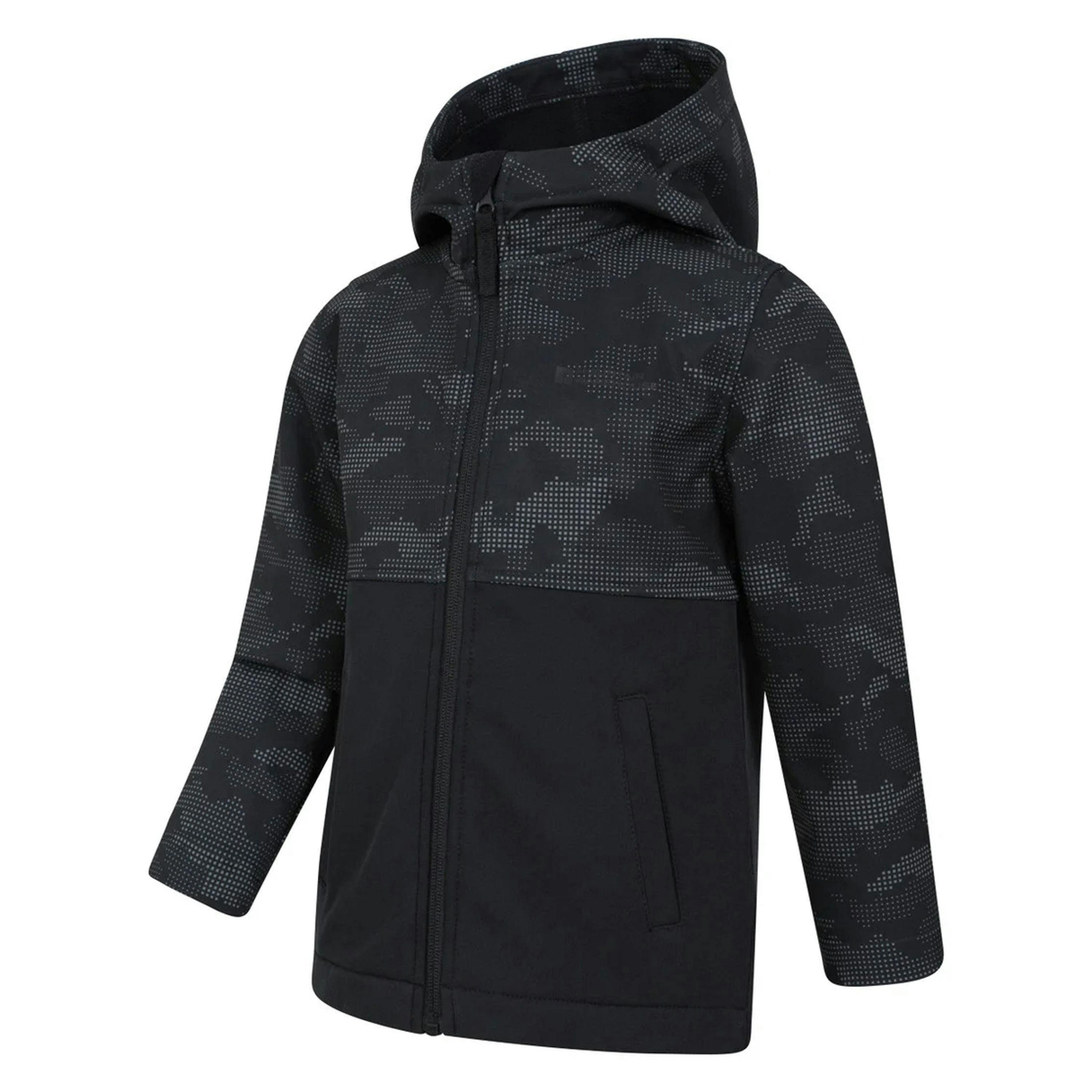 Mountain Warehouse Childrens/Kids Exodus Camouflage Soft Shell Jacket , view 3 of 4