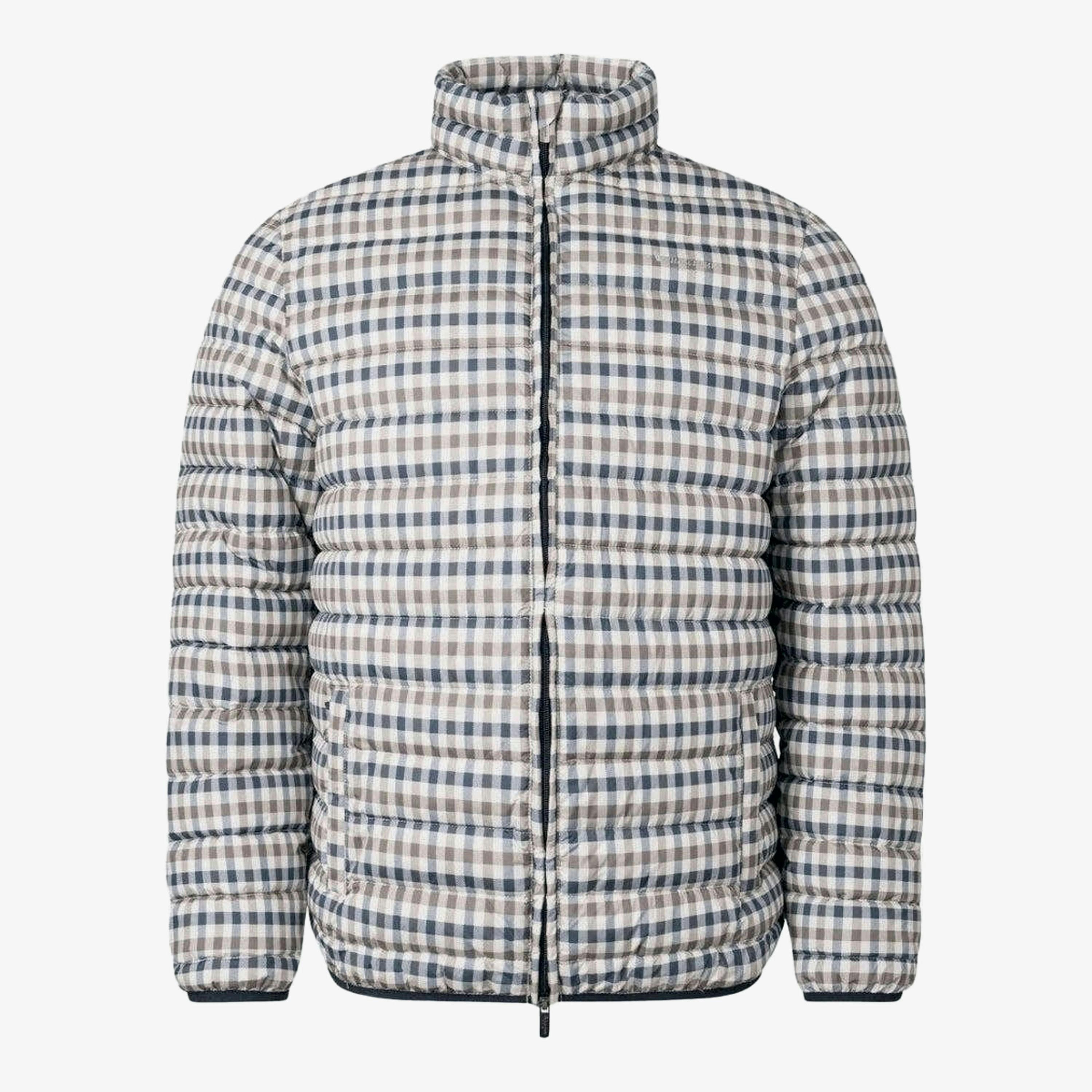 Aquascutum Mens Checked Mock Neck Active Padded Jacket , view 1 of 1
