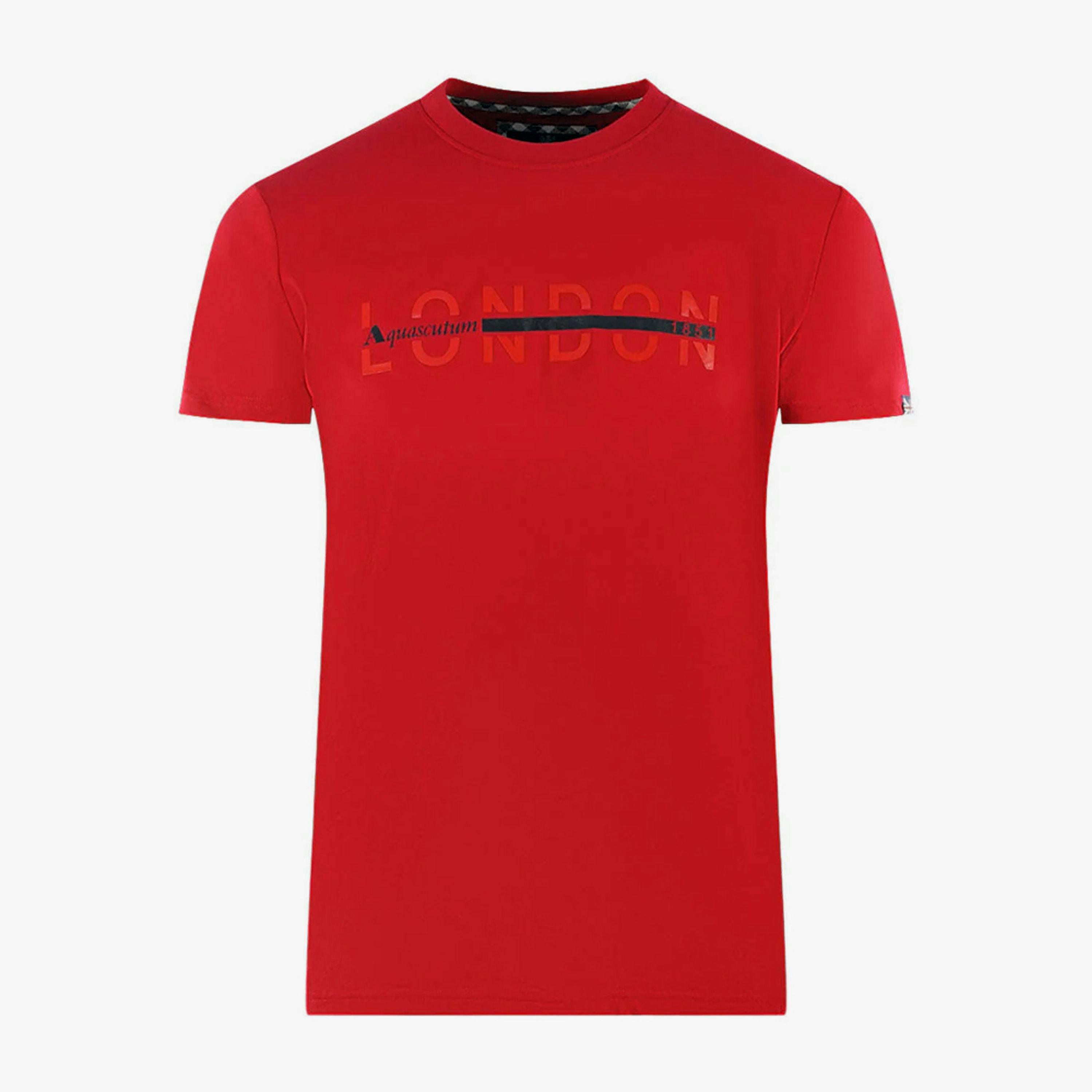 Aquascutum Mens London 1851 Split Logo T-Shirt , view 1 of 1