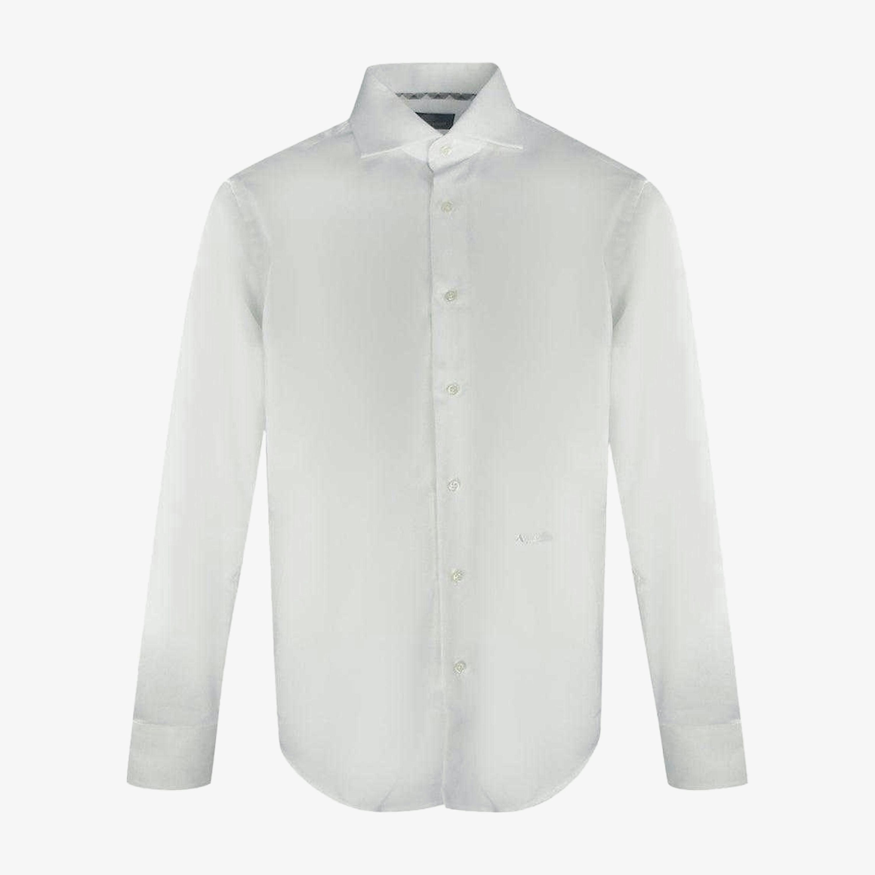 Aquascutum Mens Embroidered Logo Long-Sleeved Shirt , view 1 of 1