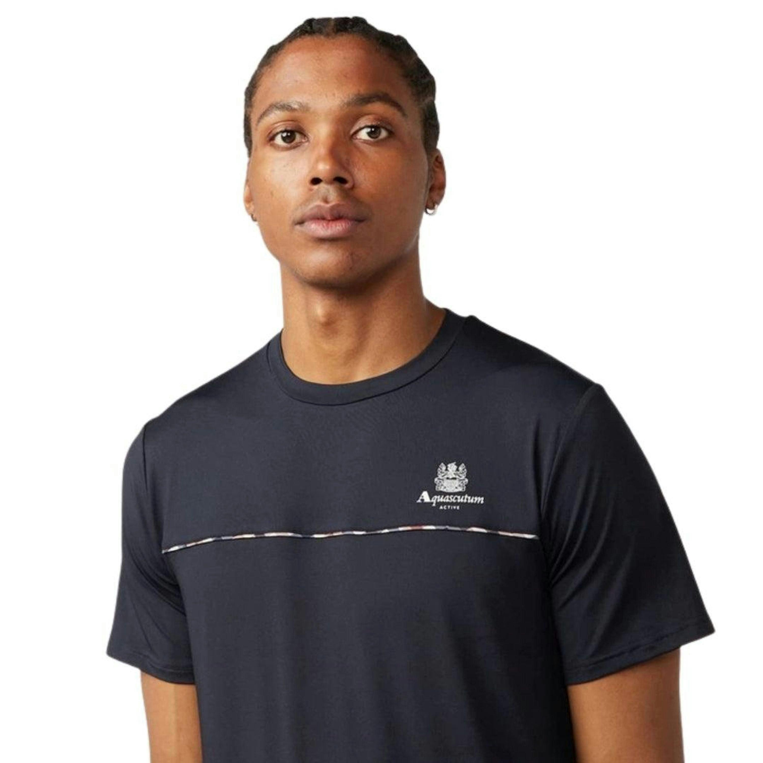 Aquascutum Mens Contrast Piping Stretch Active T-Shirt , view 2 of 5