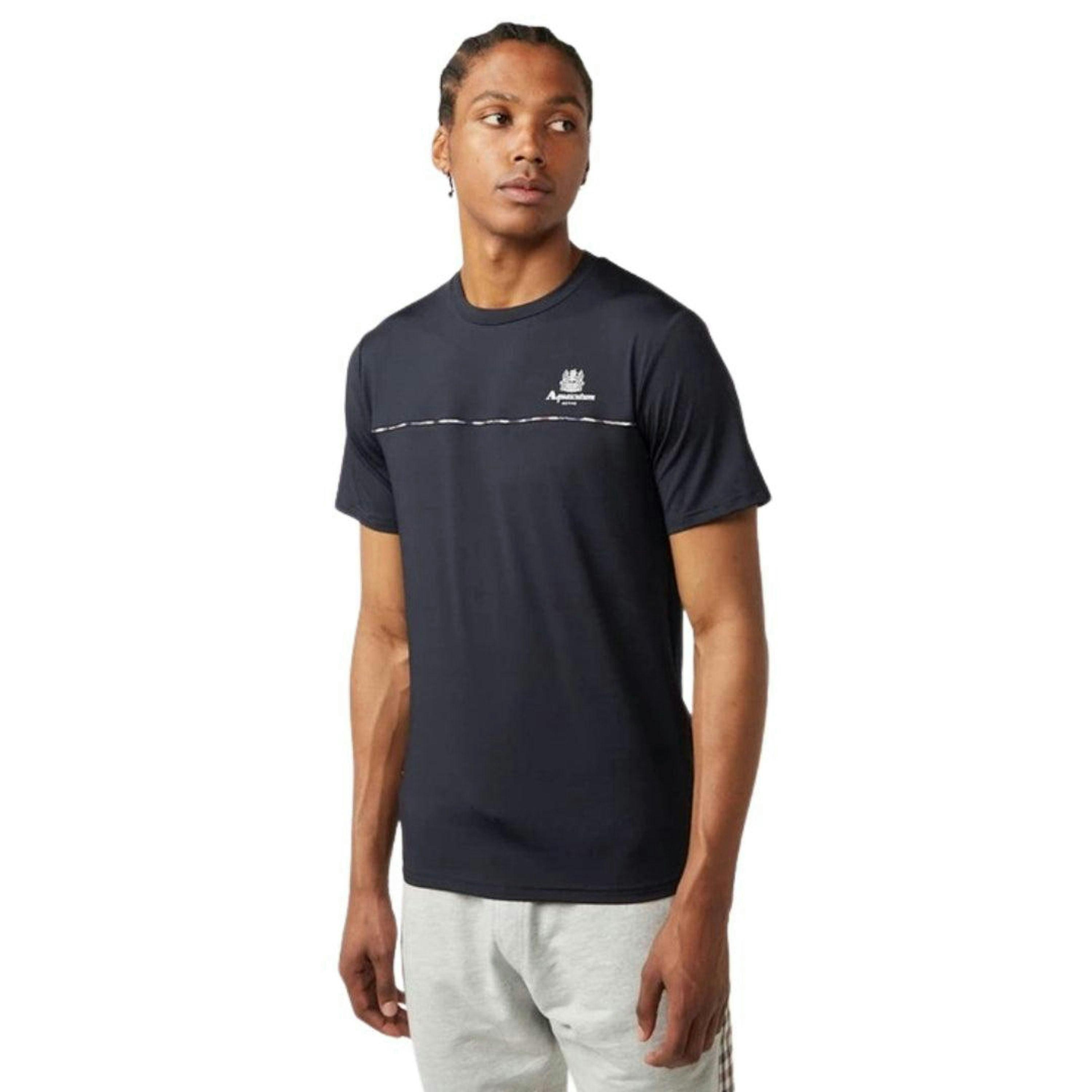 Aquascutum Mens Contrast Piping Stretch Active T-Shirt , view 1 of 4