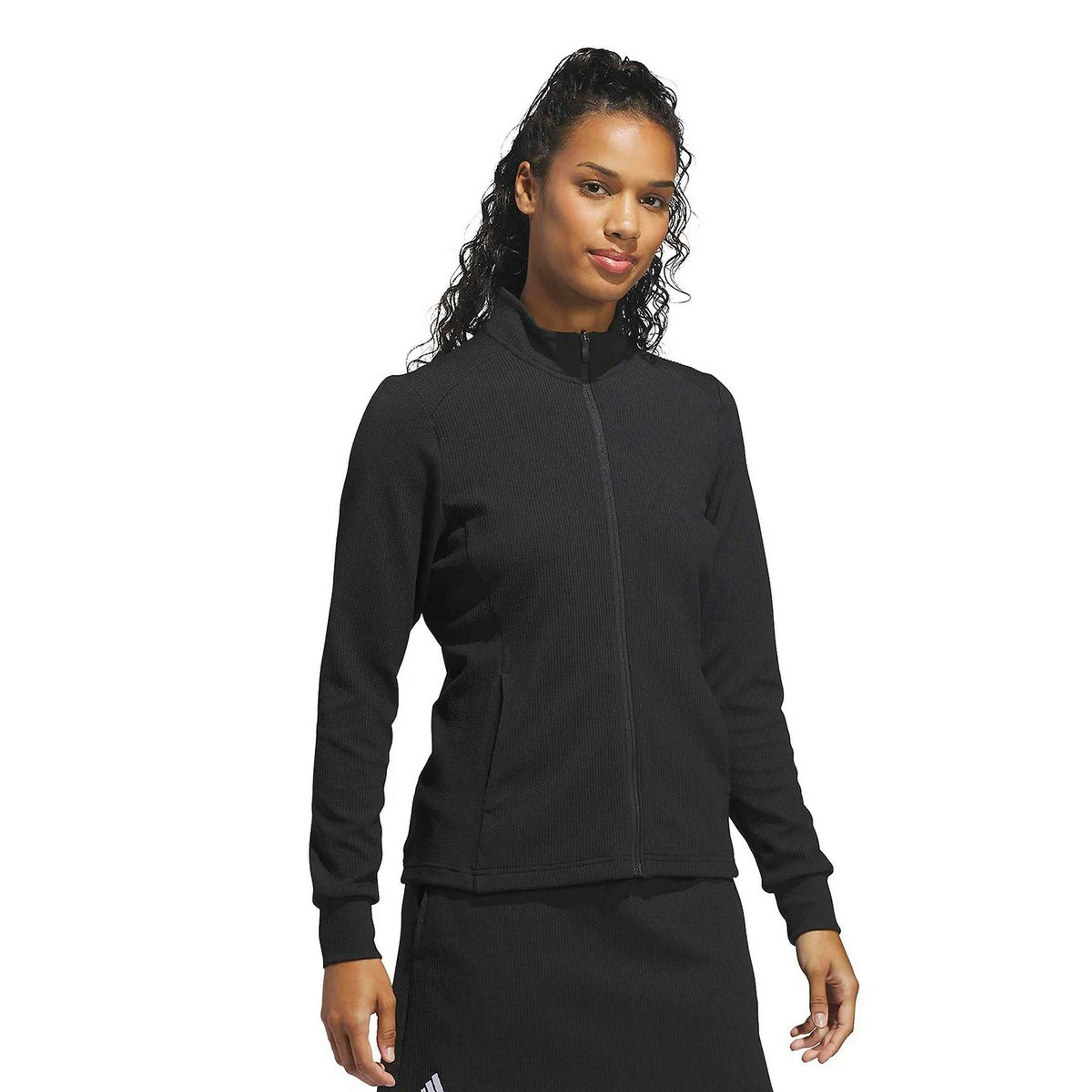 Adidas Womens/Ladies Performance Textured Full Zip Jacket , view 3 of 3