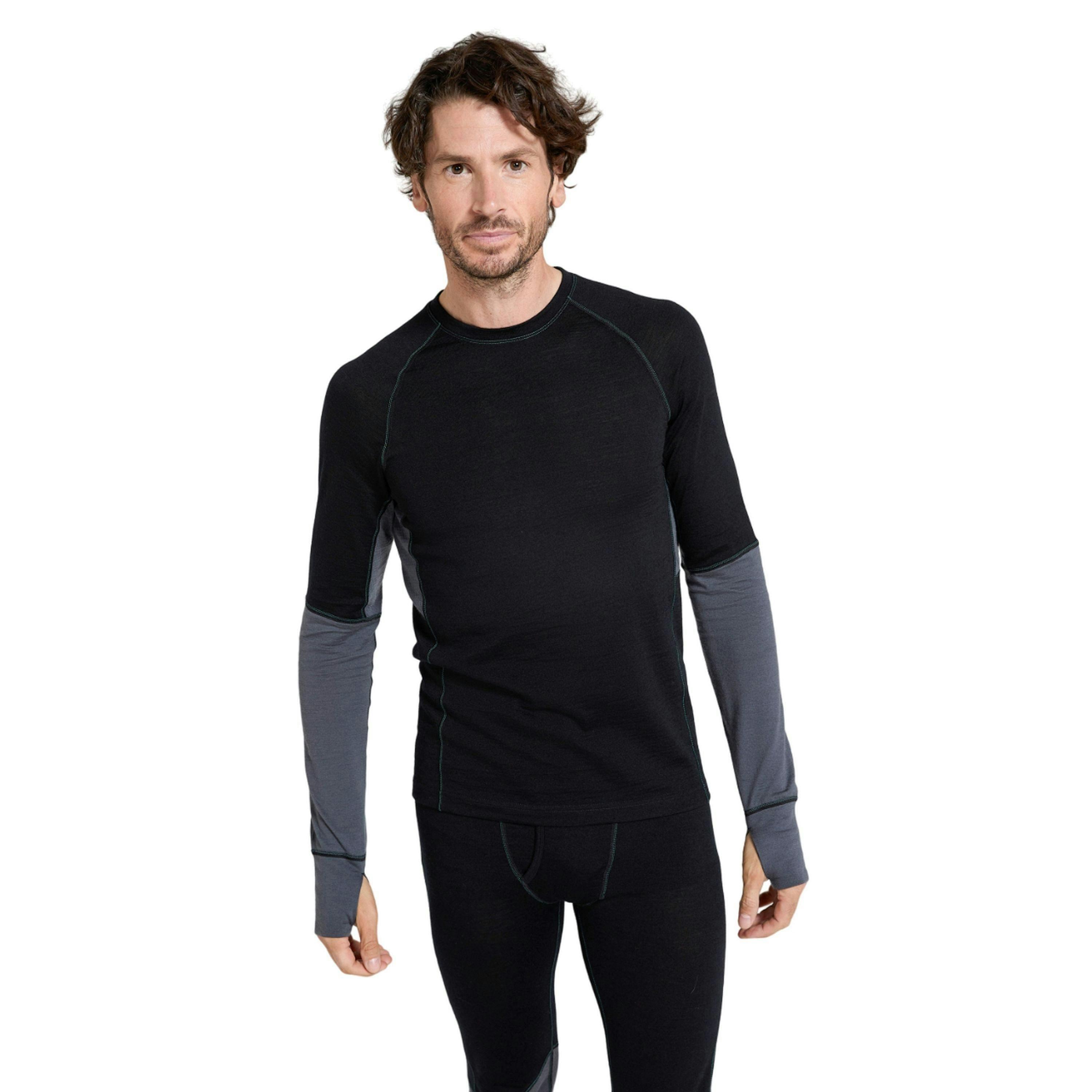 Mountain Warehouse Mens Ultra Merino Wool Round Neck Base Layer Top , view 3 of 3