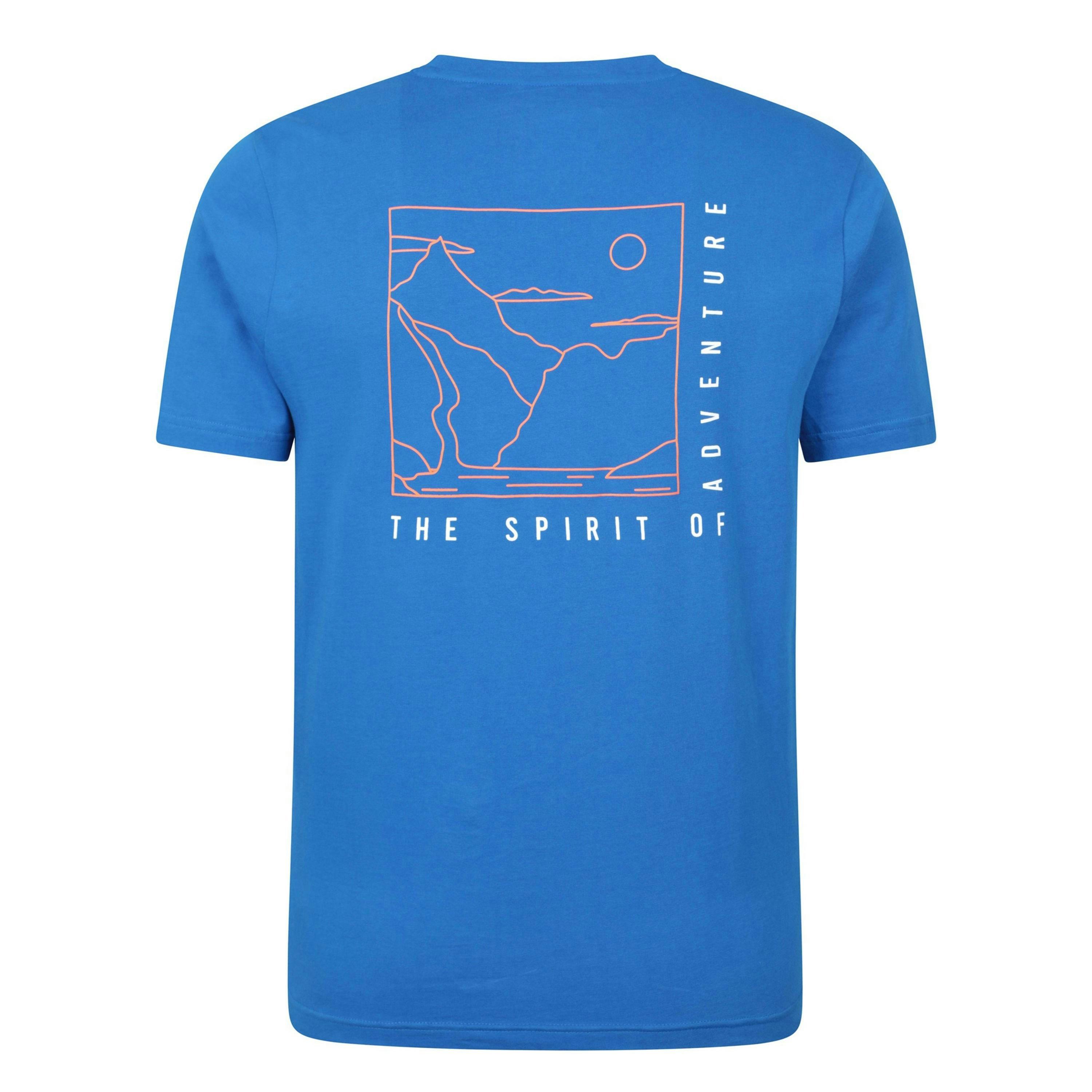 Mountain Warehouse Mens Adventure Begins Line Art Cotton T-Shirt , view 2 of 4
