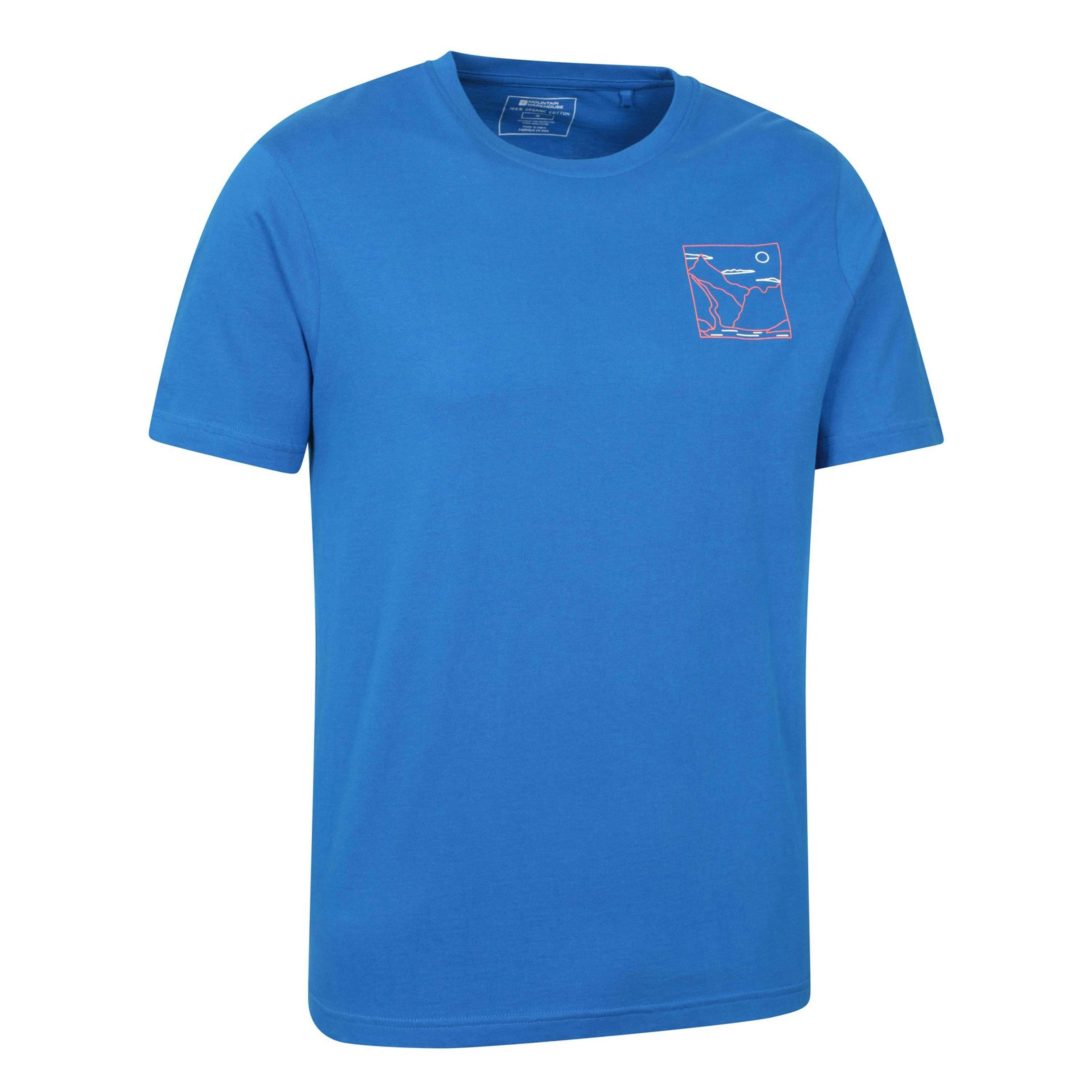 Mountain Warehouse Mens Adventure Begins Line Art Cotton T-Shirt , view 3 of 4