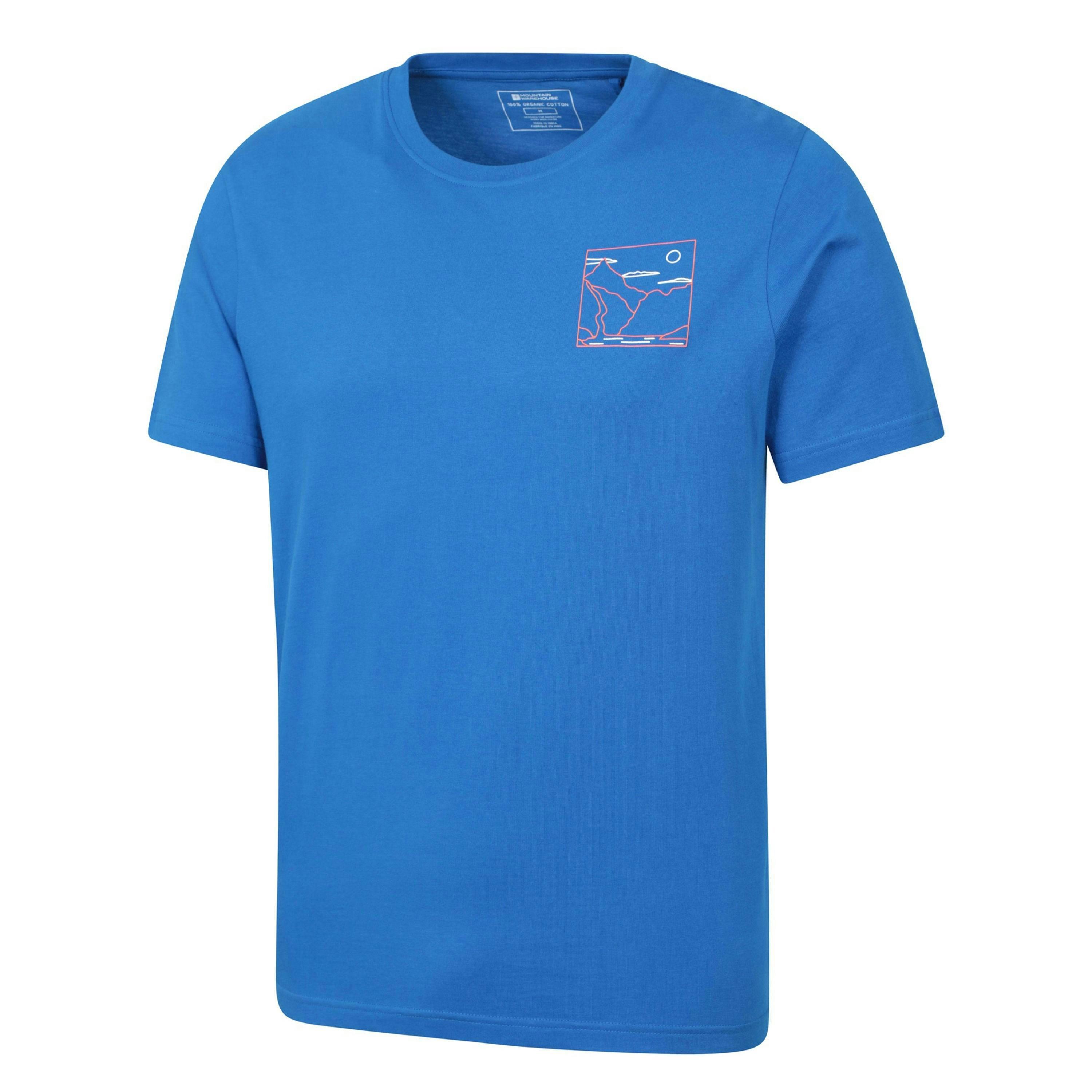 Mountain Warehouse Mens Adventure Begins Line Art Cotton T-Shirt , view 4 of 4