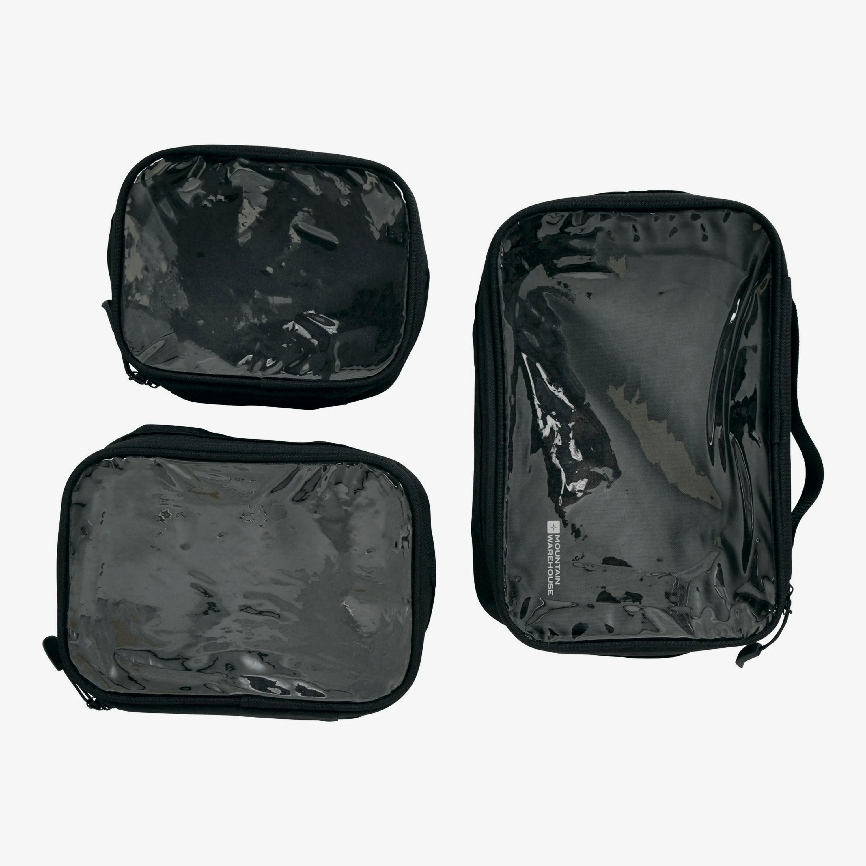 Mountain Warehouse Clear Travel Toiletry Bag Set (Pack of 3) , view 1 of 6