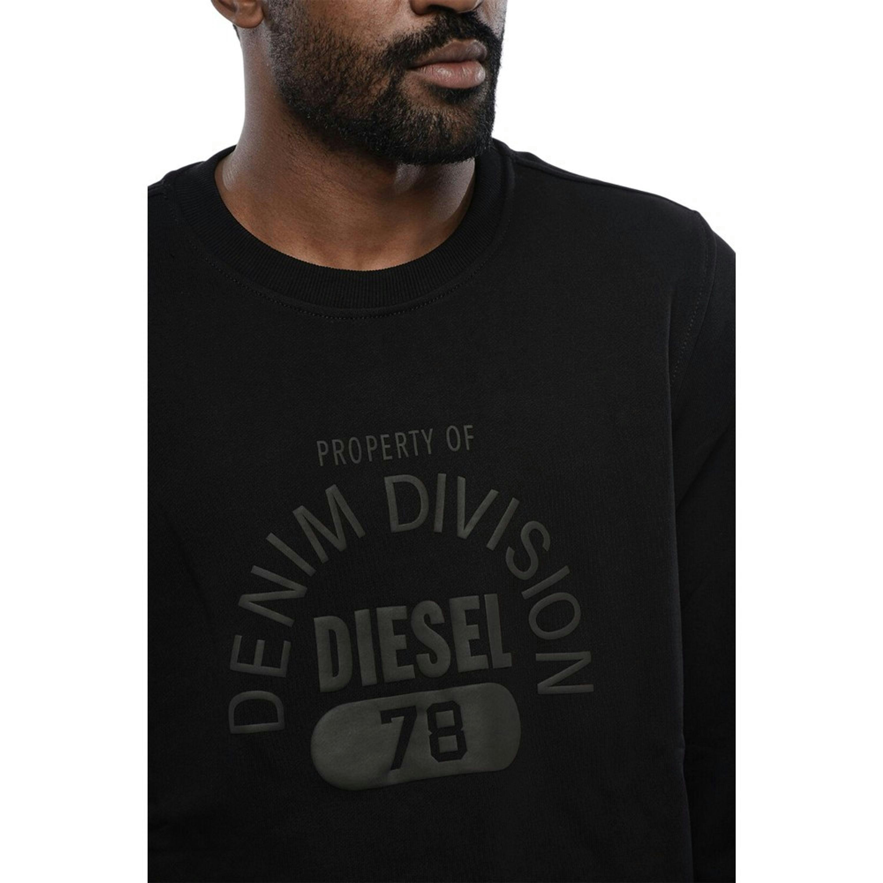 Diesel Unisex Adult Division Logo Denim Sweatshirt , view 4 of 5