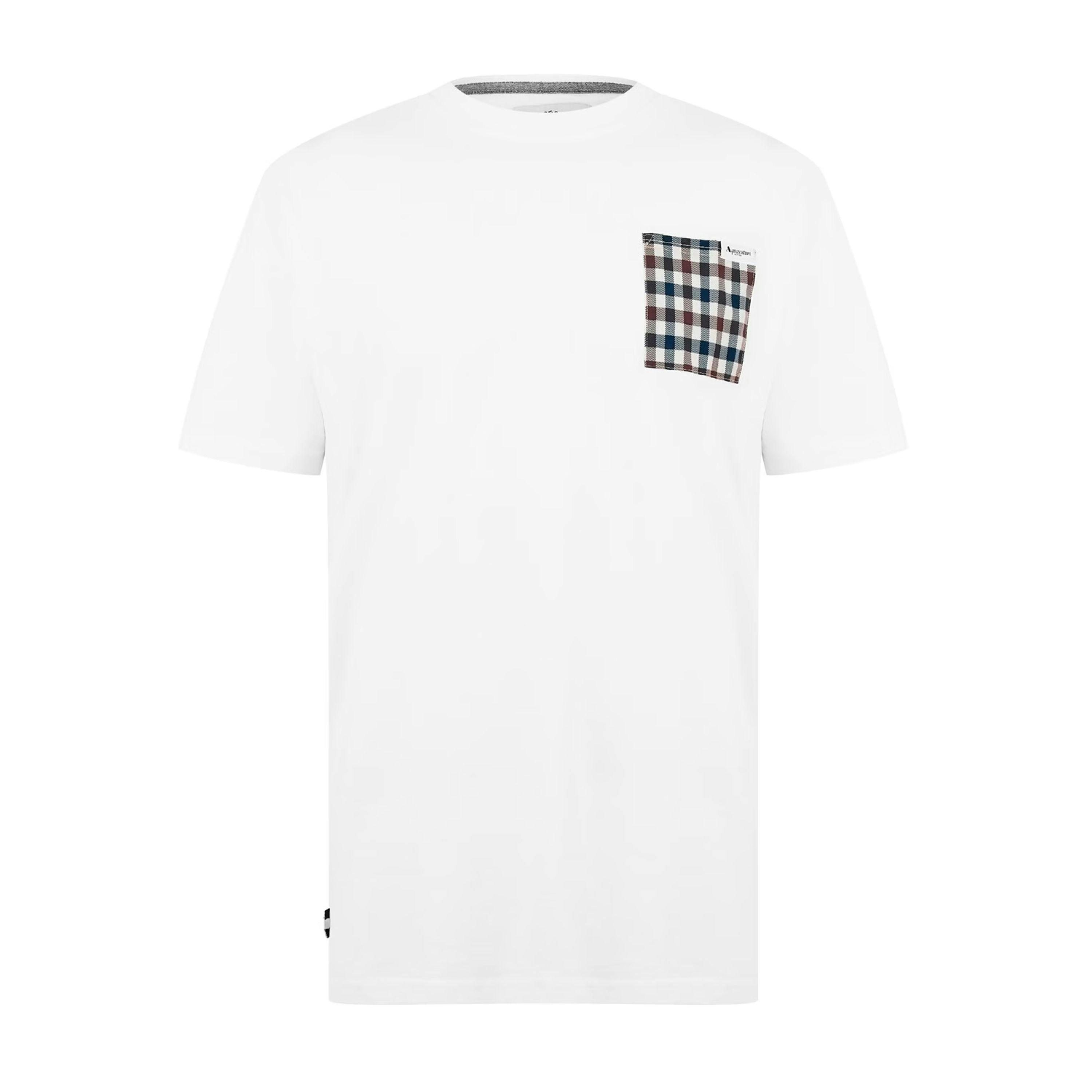 Aquascutum Mens Checked Chest Pocket Active T-Shirt , view 1 of 4