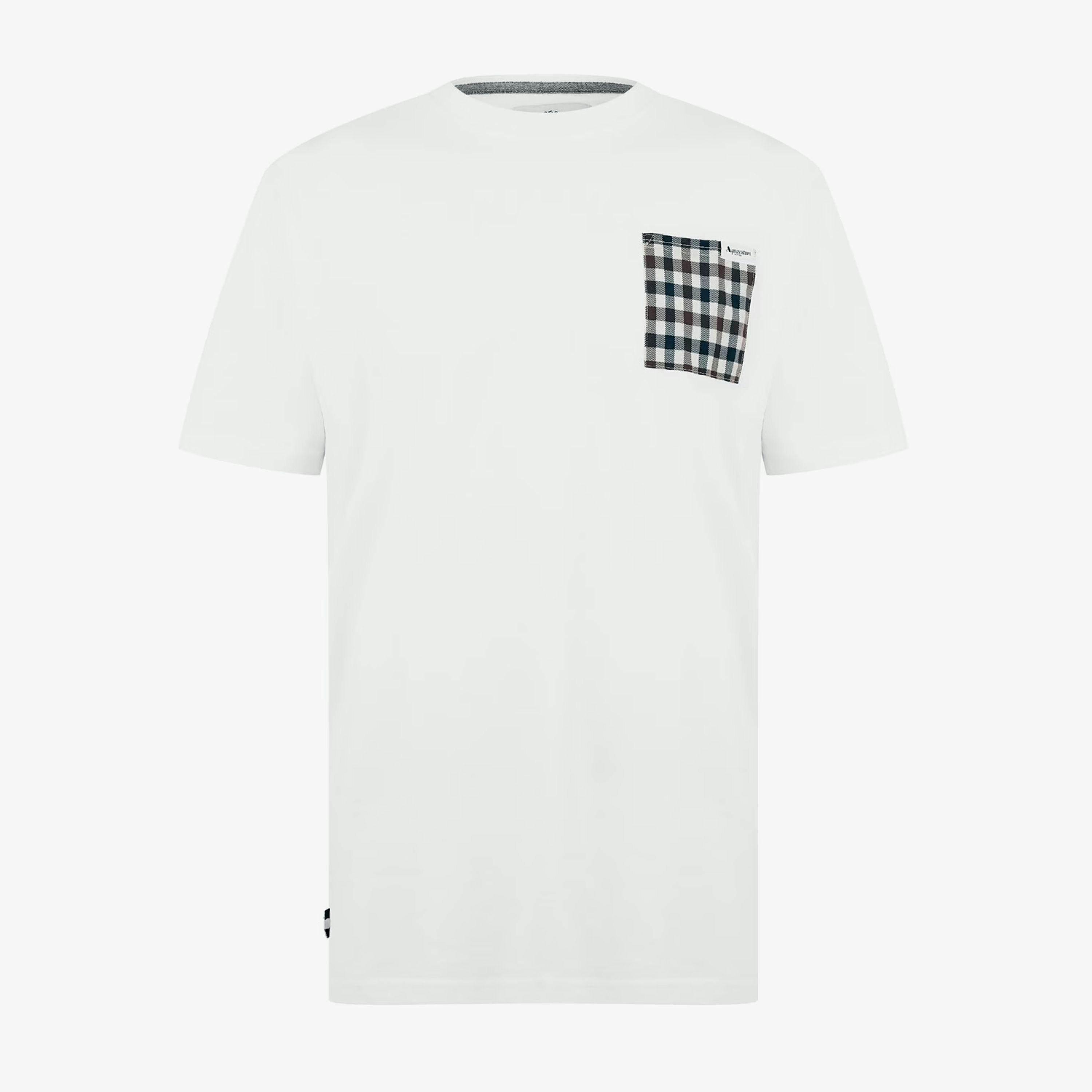 Aquascutum Mens Checked Chest Pocket Active T-Shirt , view 1 of 1