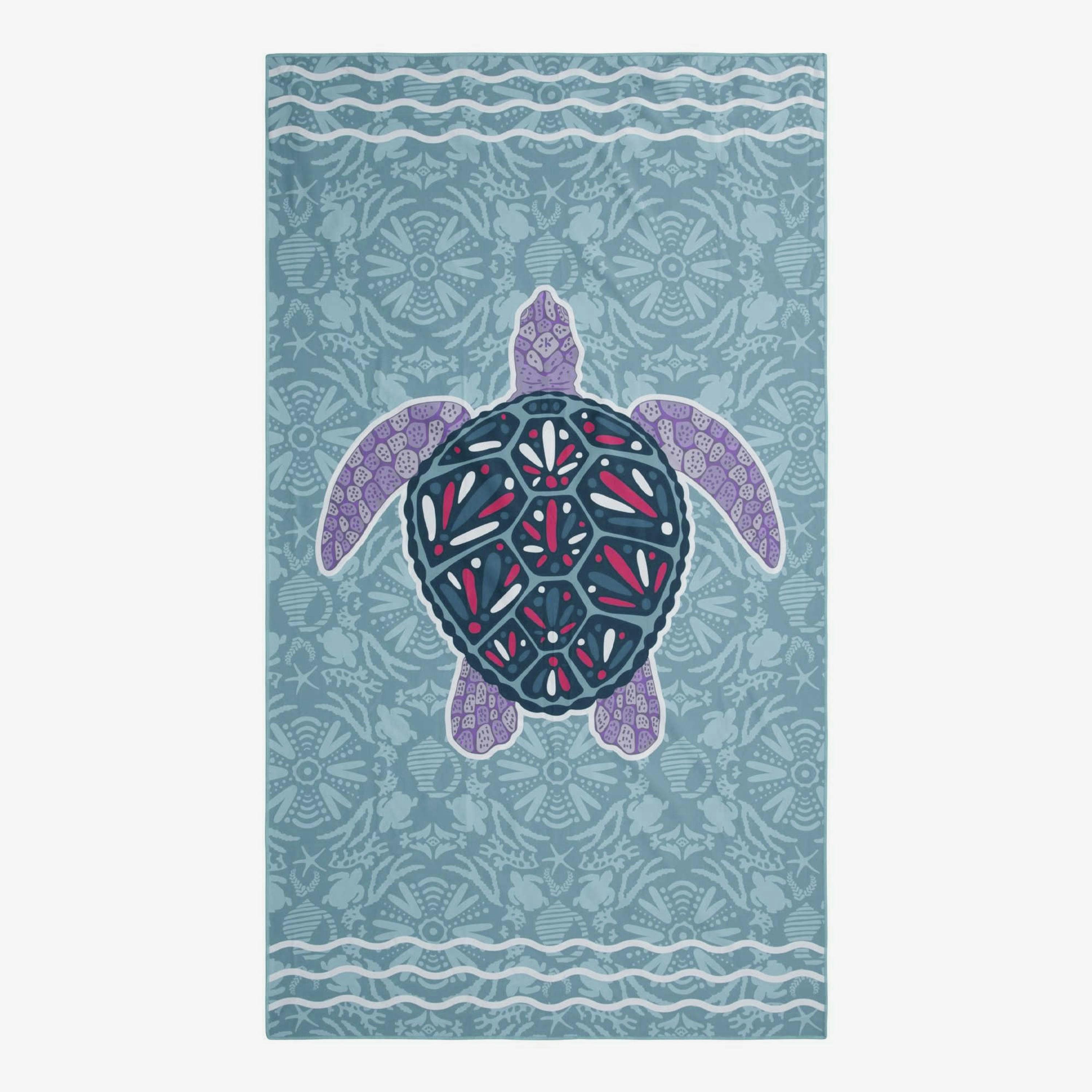 Mountain Warehouse Childrens/Kids Turtle Microfibre Towel , view 1 of 1