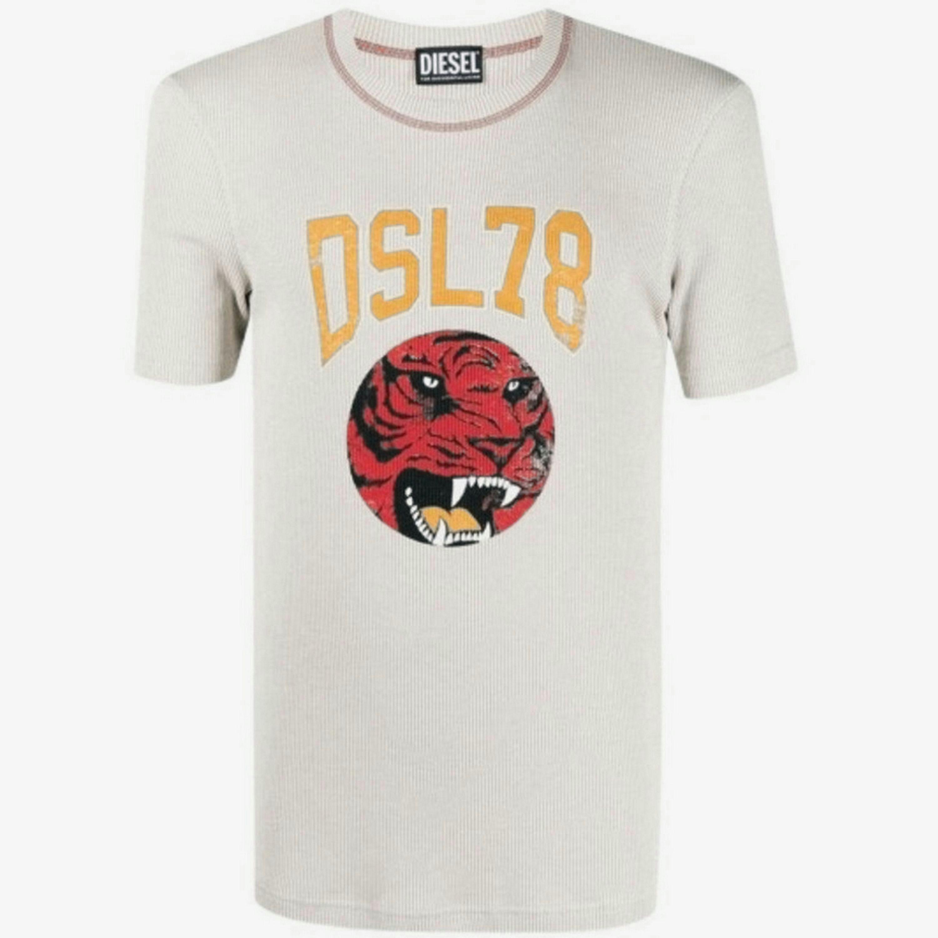 Diesel Unisex Adult DSL78 Logo Ribbed T-Shirt , view 1 of 1