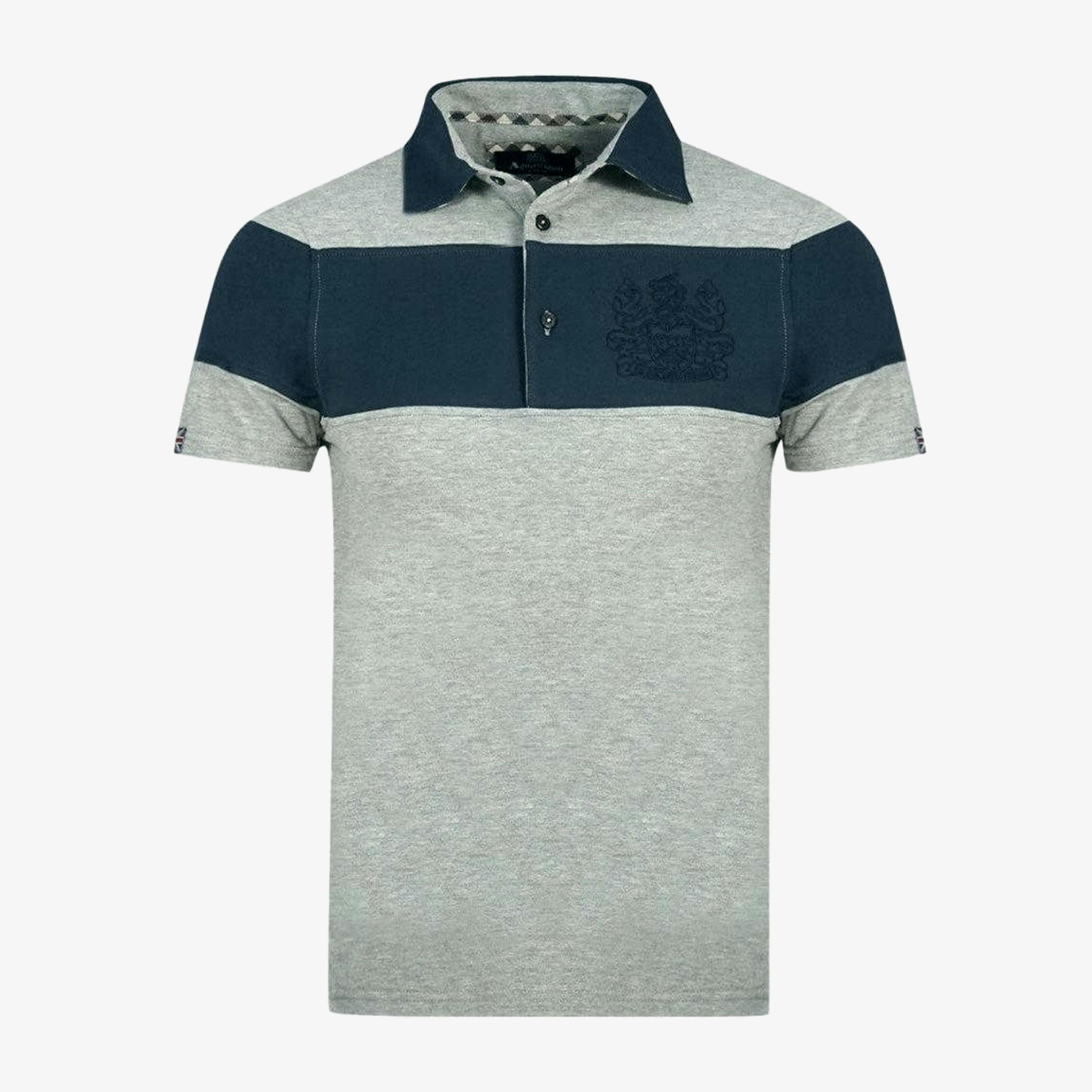 Aquascutum Mens Aldis Colour Block Logo Polo Shirt , view 1 of 1