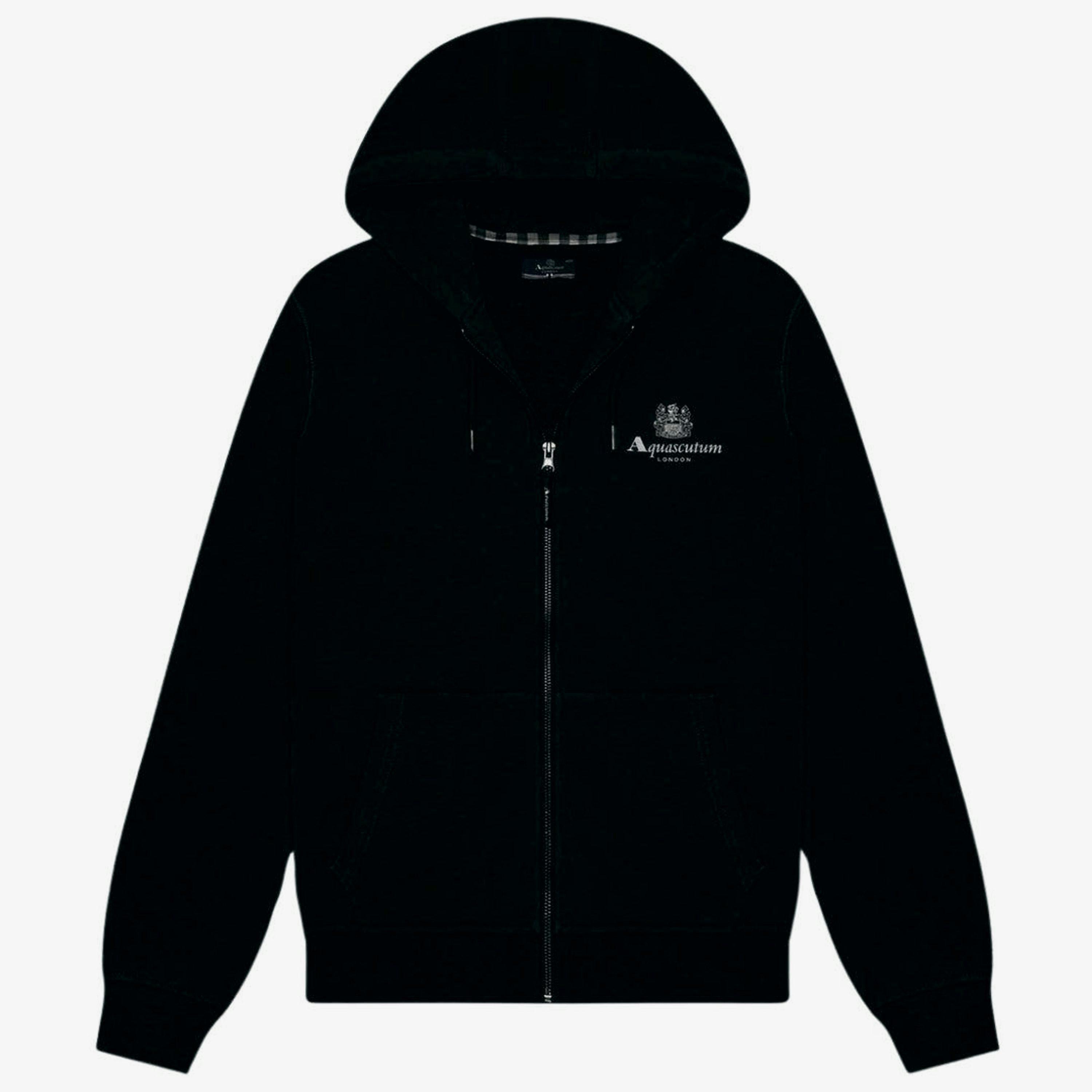 Aquascutum Mens Active Small Logo Full Zip Hoodie , view 1 of 4