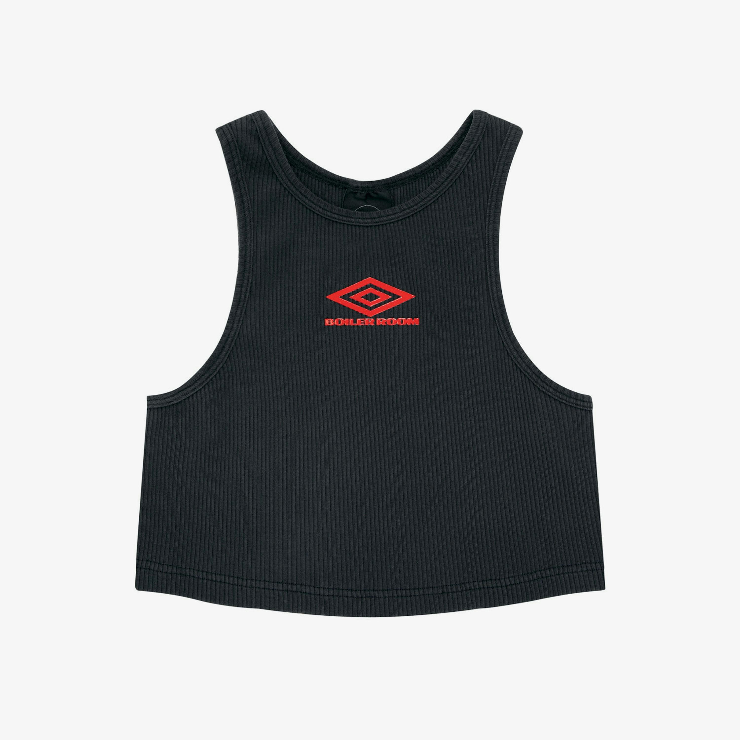 Umbro Womens/Ladies Boiler Room Ribbed Cropped Vest Top , view 1 of 1