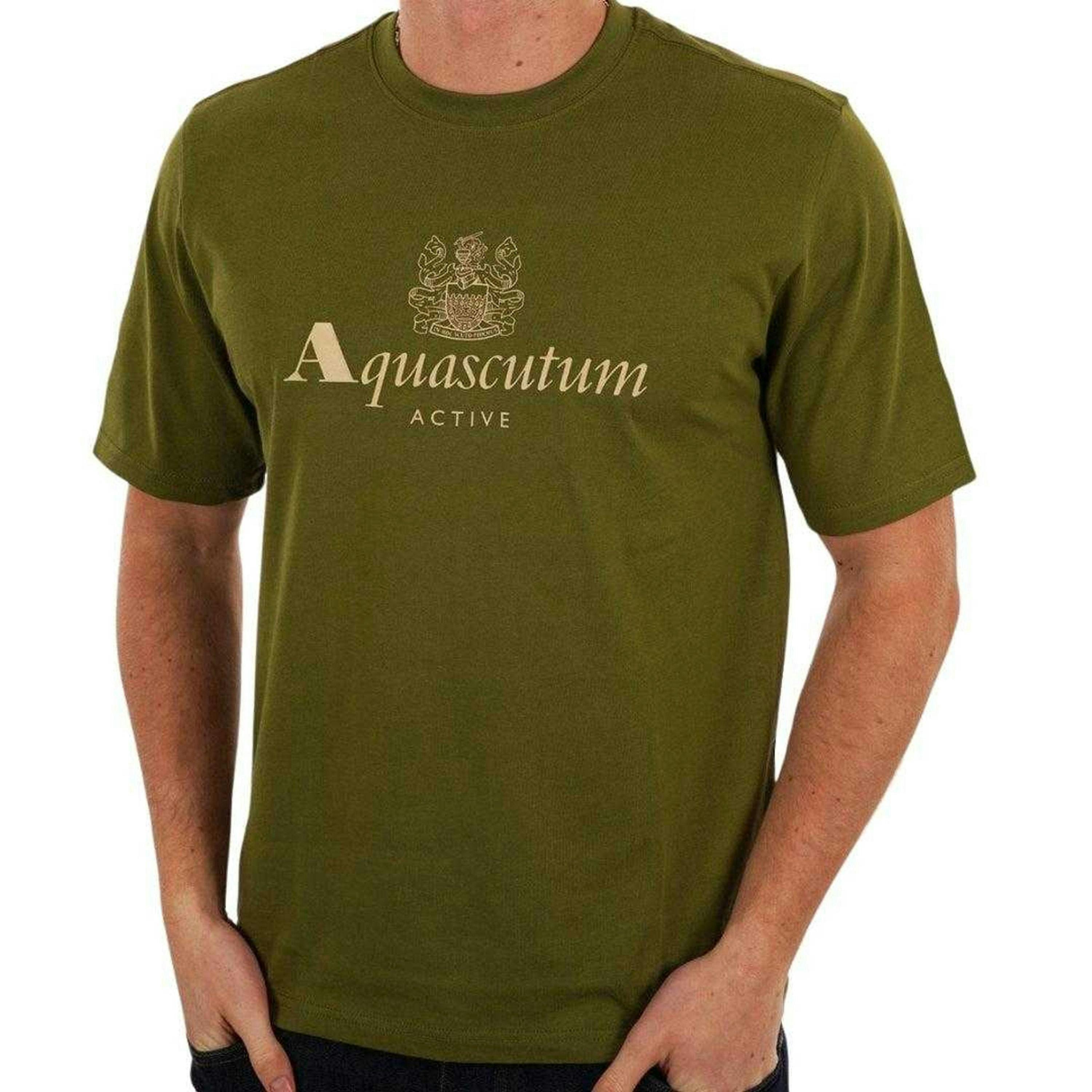 Aquascutum Mens Active Big Logo T-Shirt , view 2 of 3