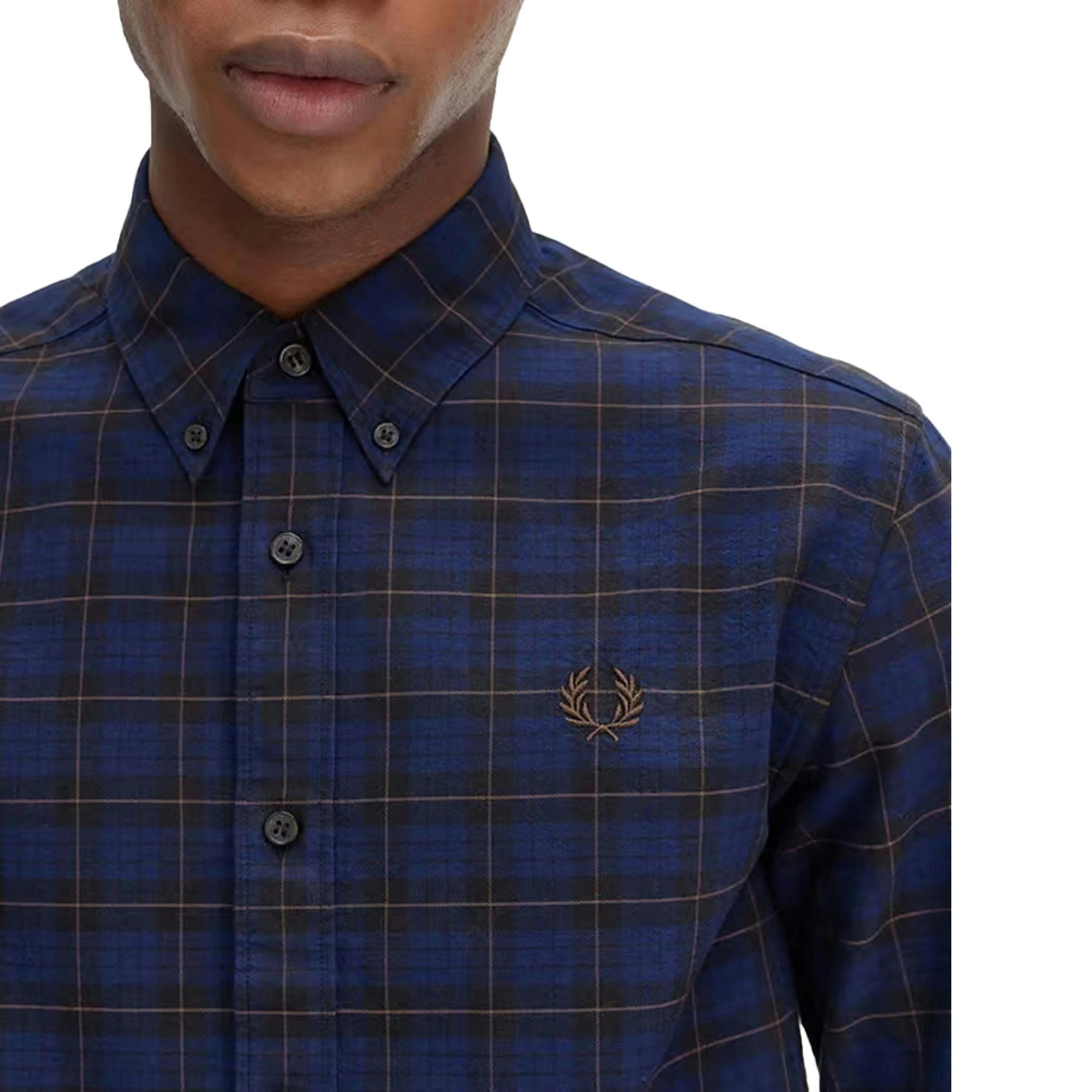 Fred Perry Mens Tartan Long-Sleeved Shirt , view 3 of 5