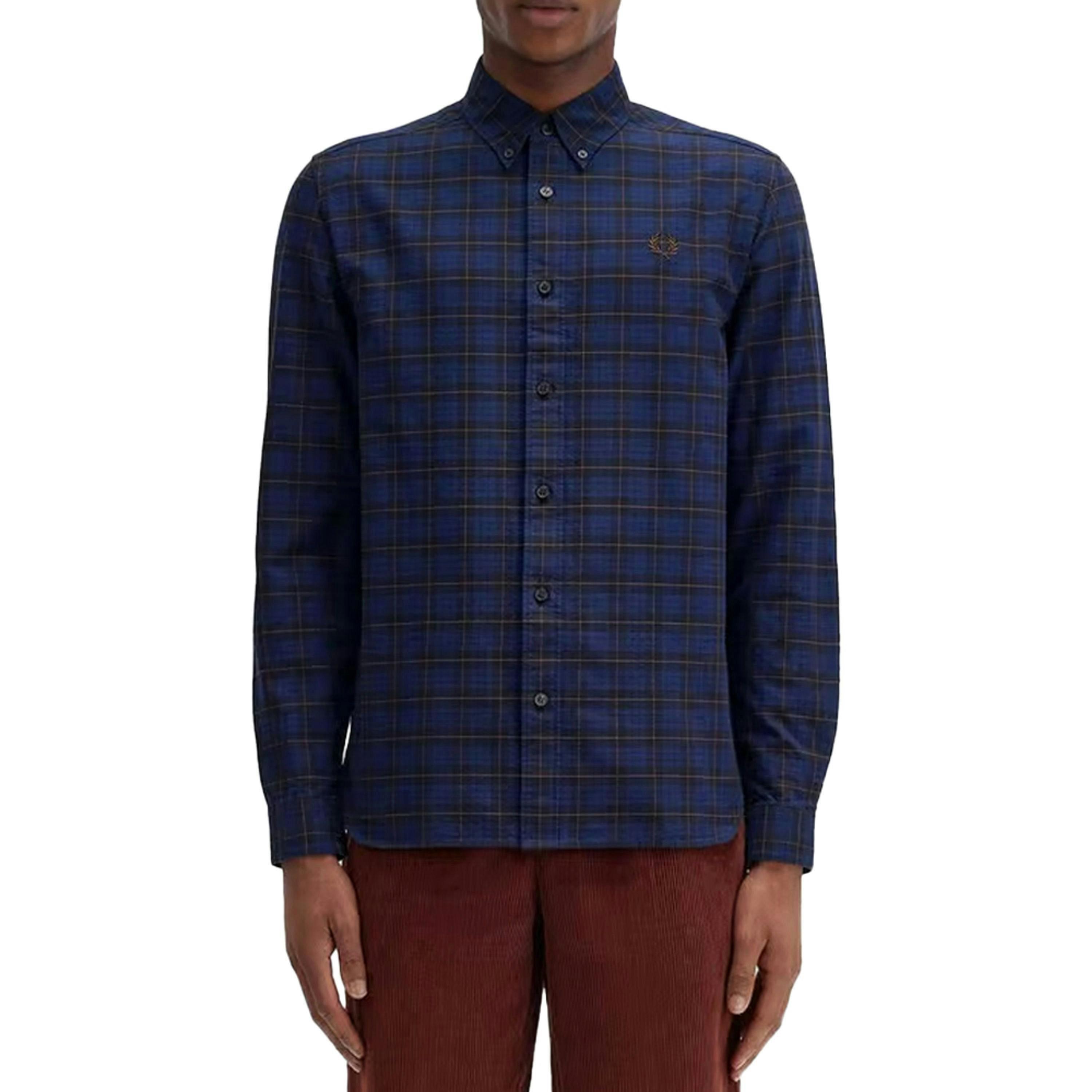 Fred Perry Mens Tartan Long-Sleeved Shirt , view 5 of 5