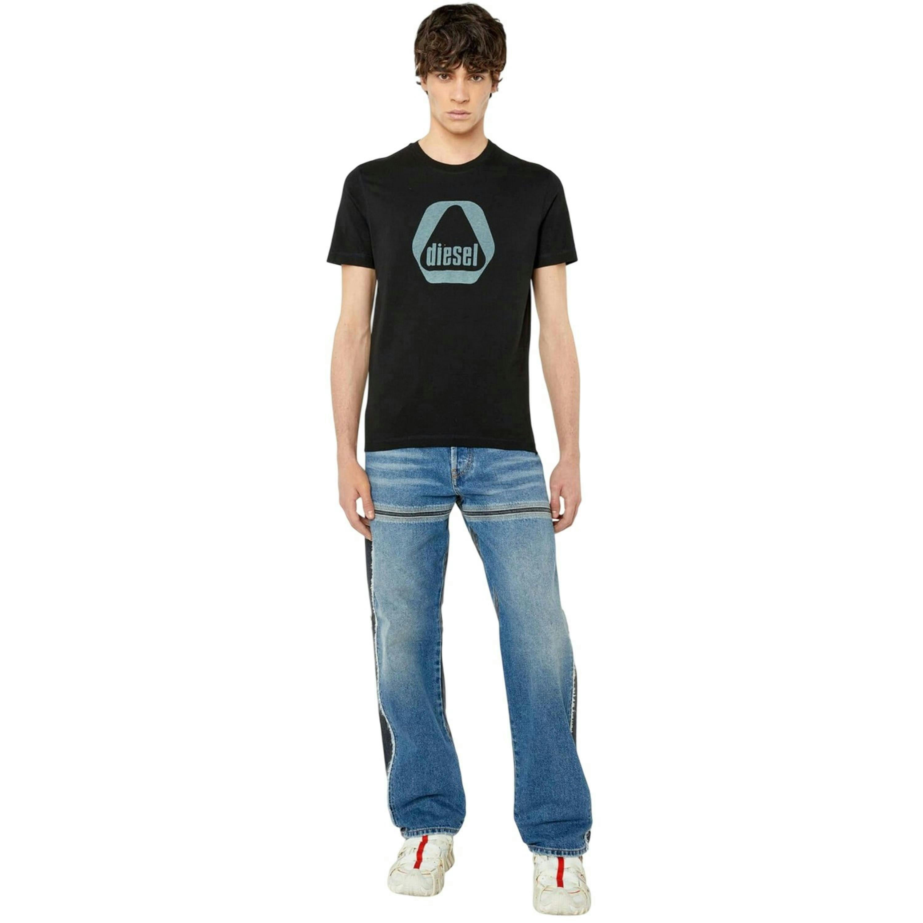 Diesel Mens Triangle Logo T-Shirt , view 4 of 5