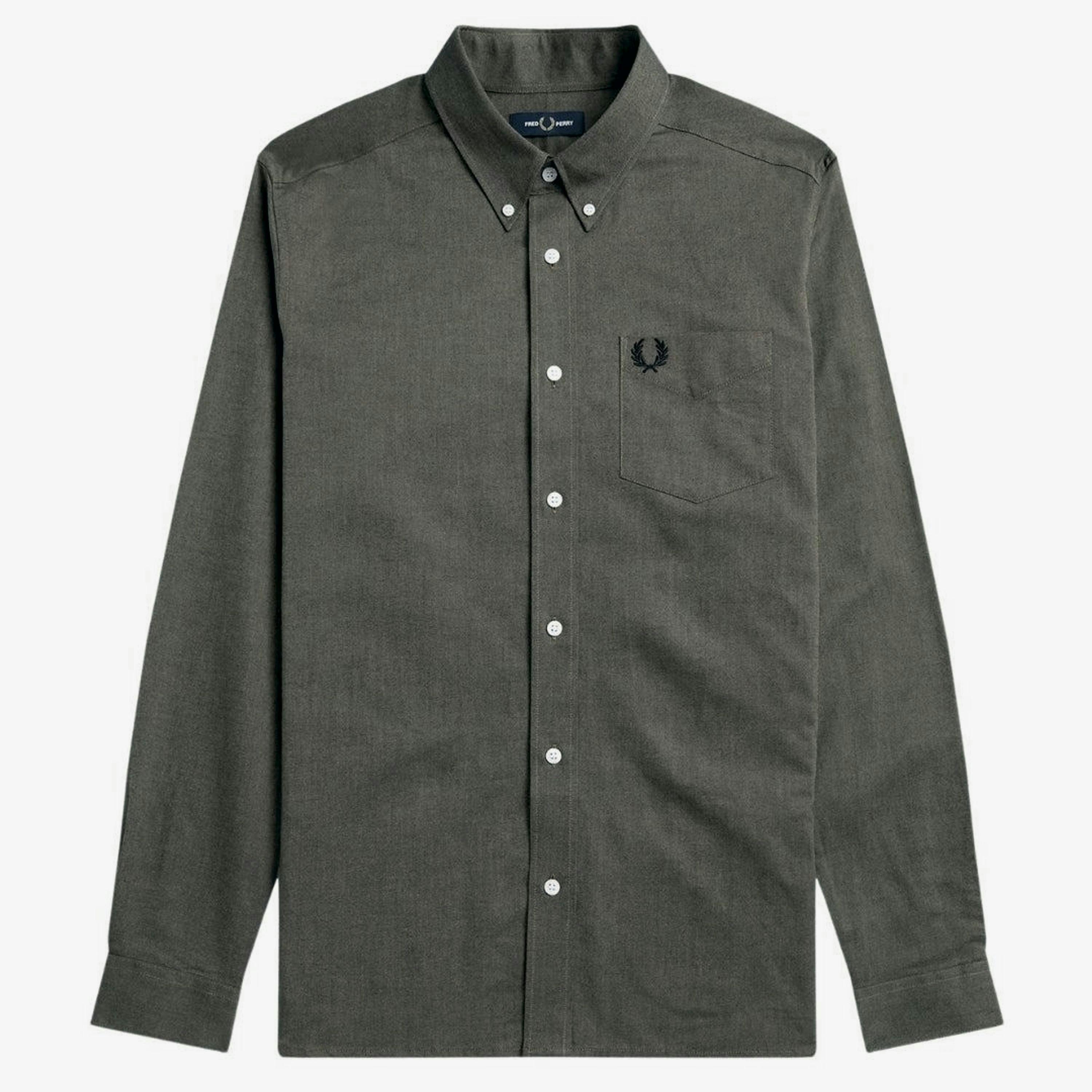 Fred Perry Mens Plain Oxford Long-Sleeved Shirt , view 1 of 1