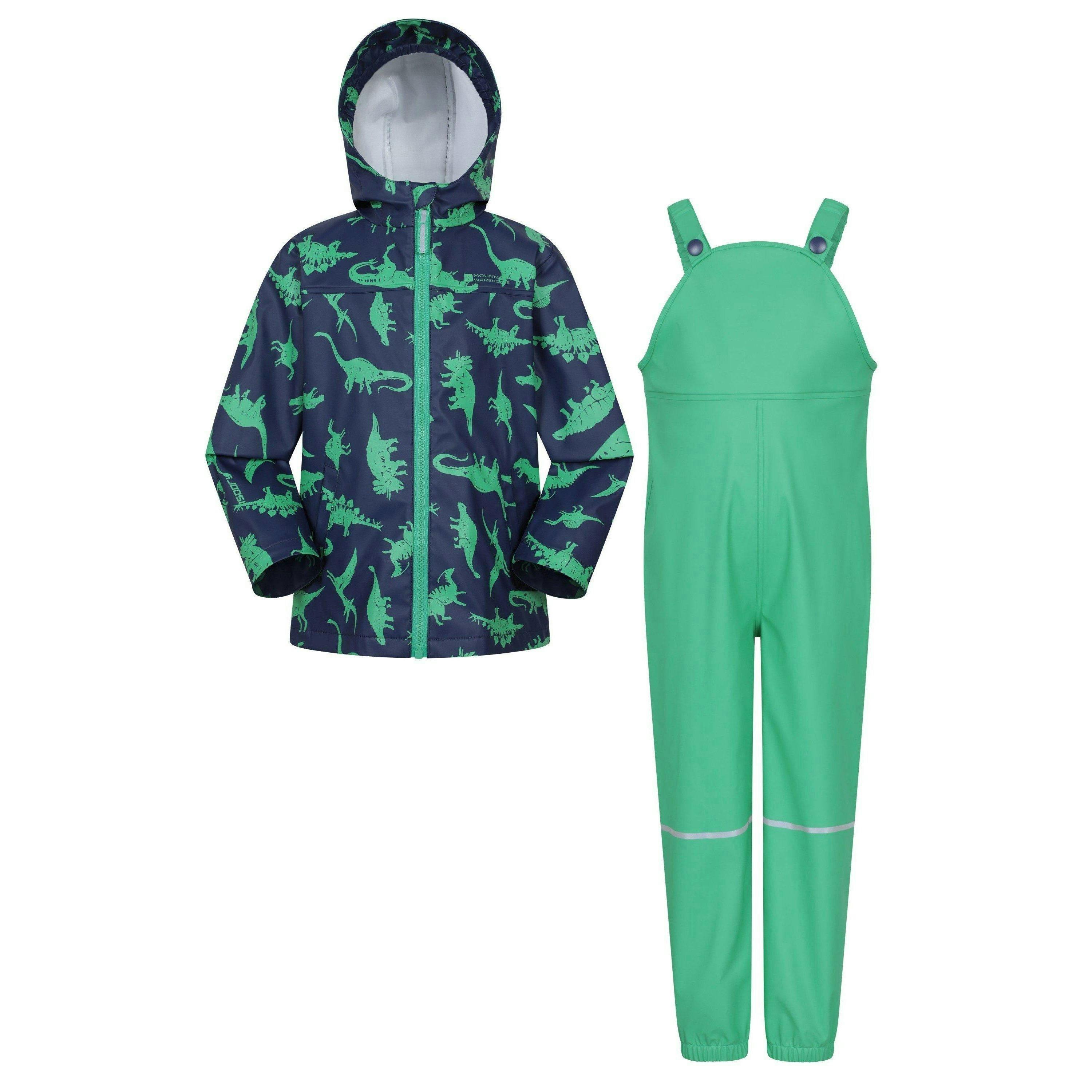 Mountain Warehouse Childrens/Kids Raindrop Dinosaur Waterproof Jacket And Trousers Set , view 1 of 1