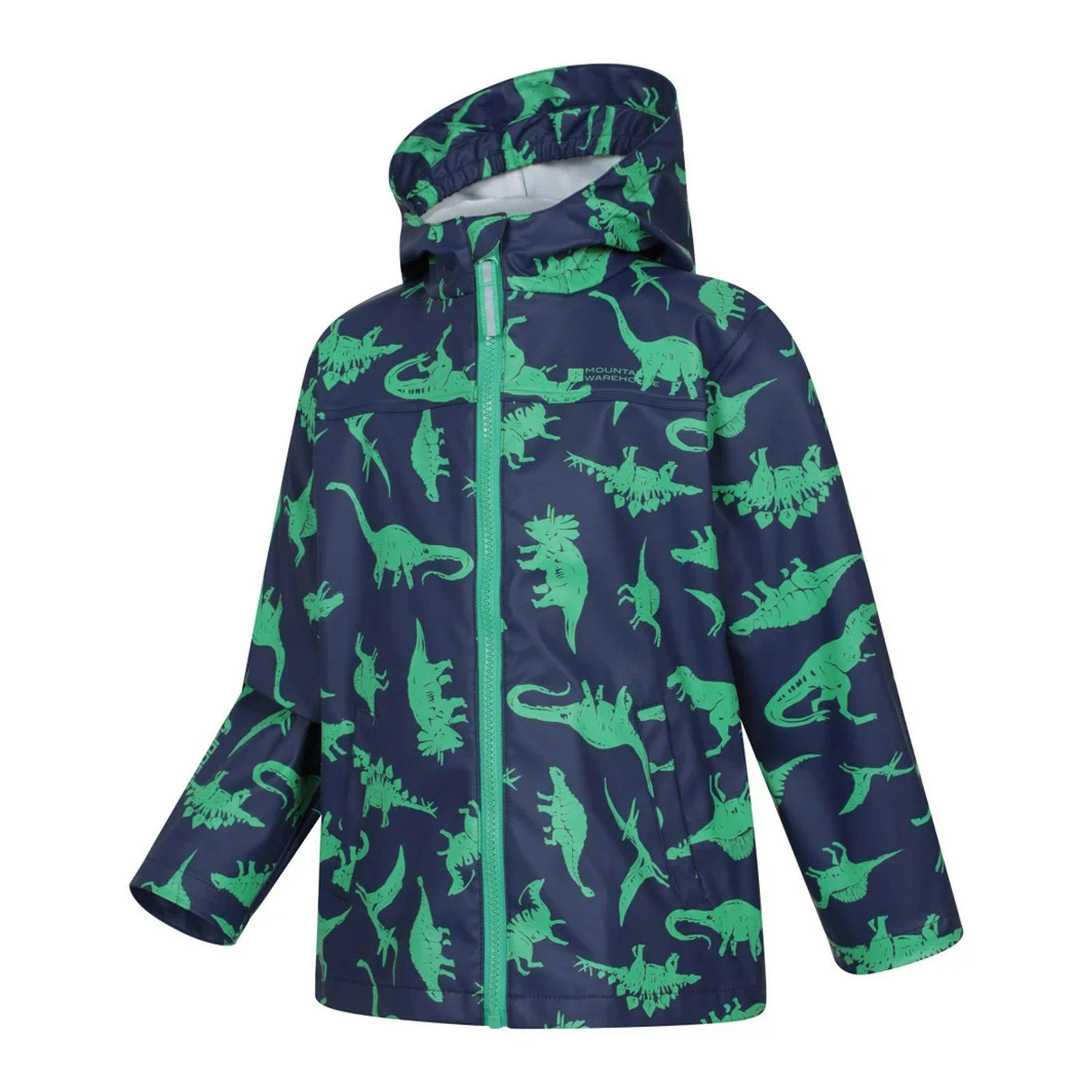 Mountain Warehouse Childrens/Kids Raindrop Dinosaur Waterproof Jacket And Trousers Set , view 4 of 6