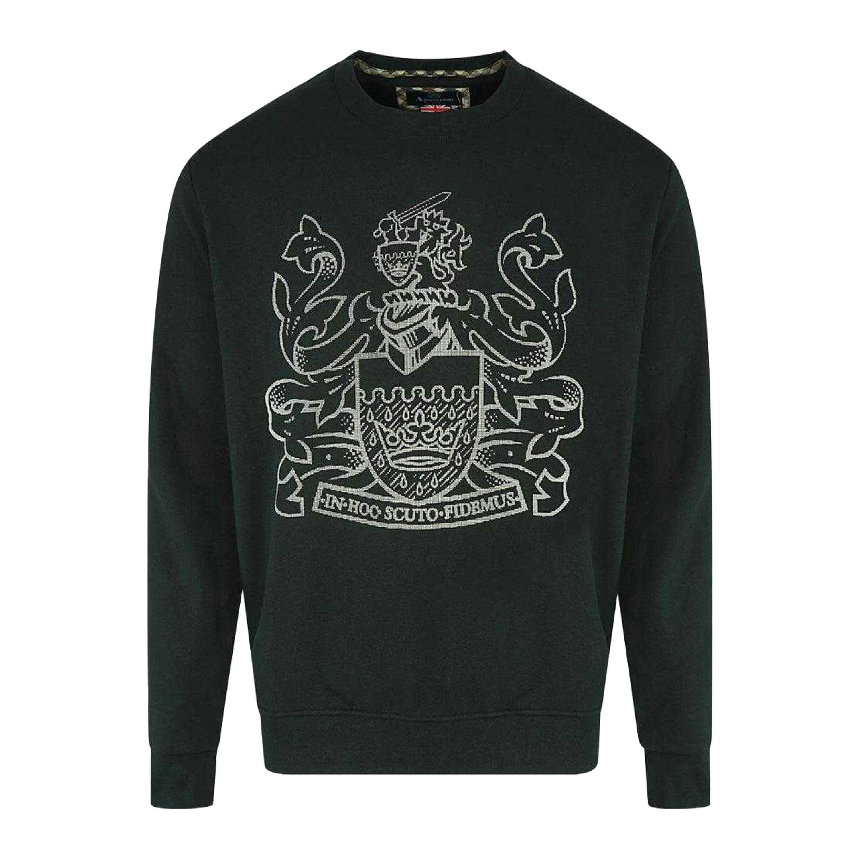 Aquascutum Mens Aldis Pixel Logo Sweatshirt , view 1 of 2