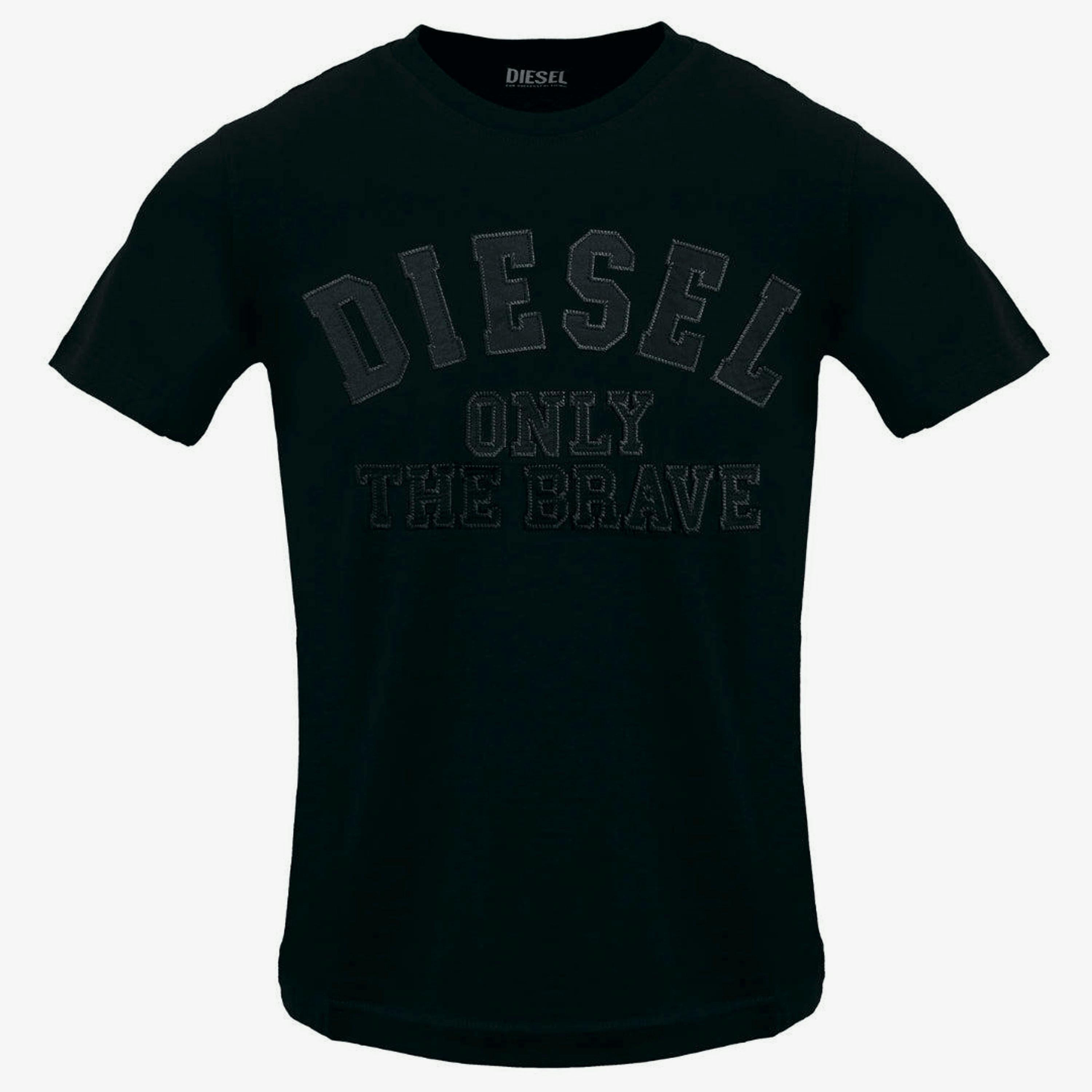 Diesel Mens Monotone Logo Embossed T-Shirt , view 1 of 1