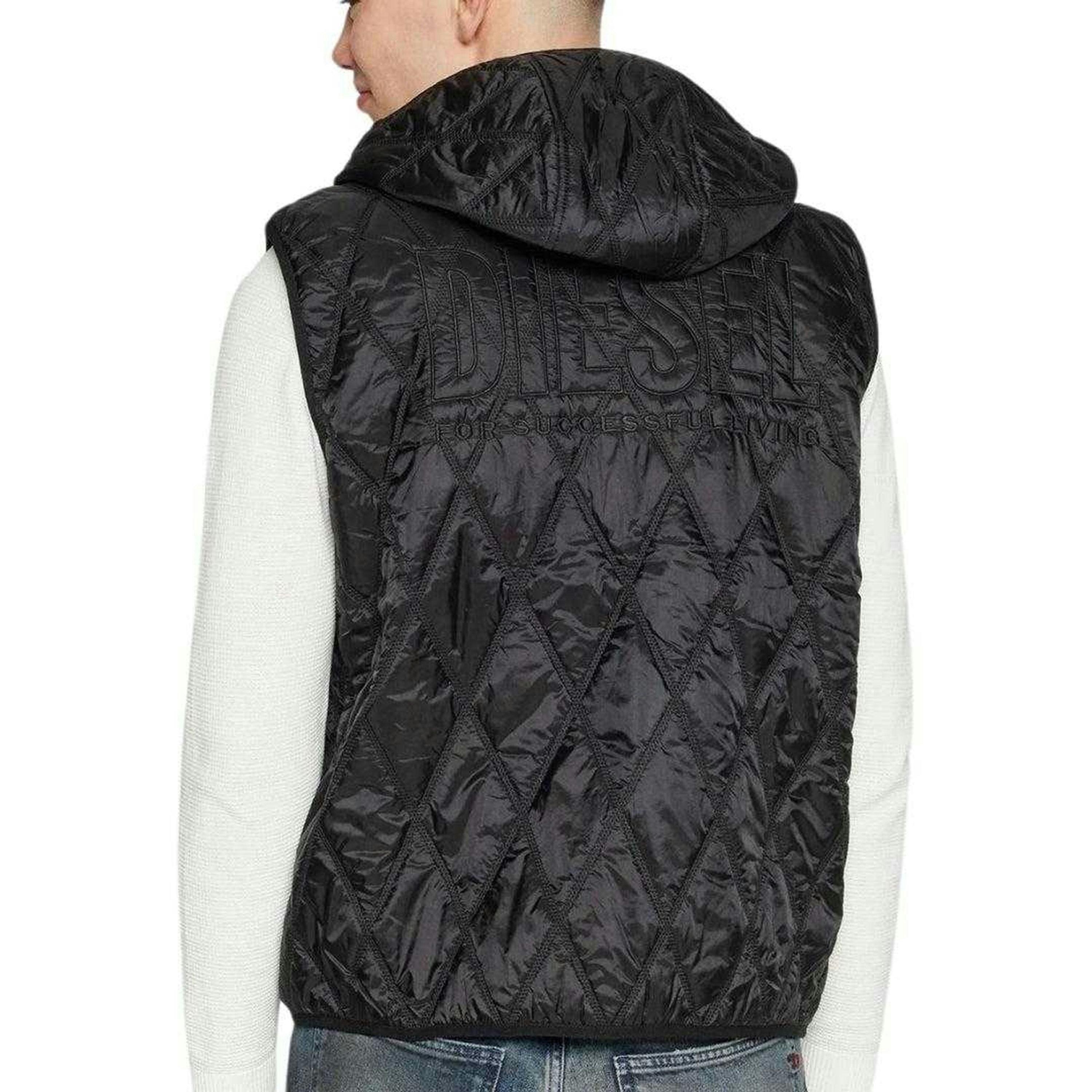 Diesel Mens Logo Quilted Gilet , view 2 of 3
