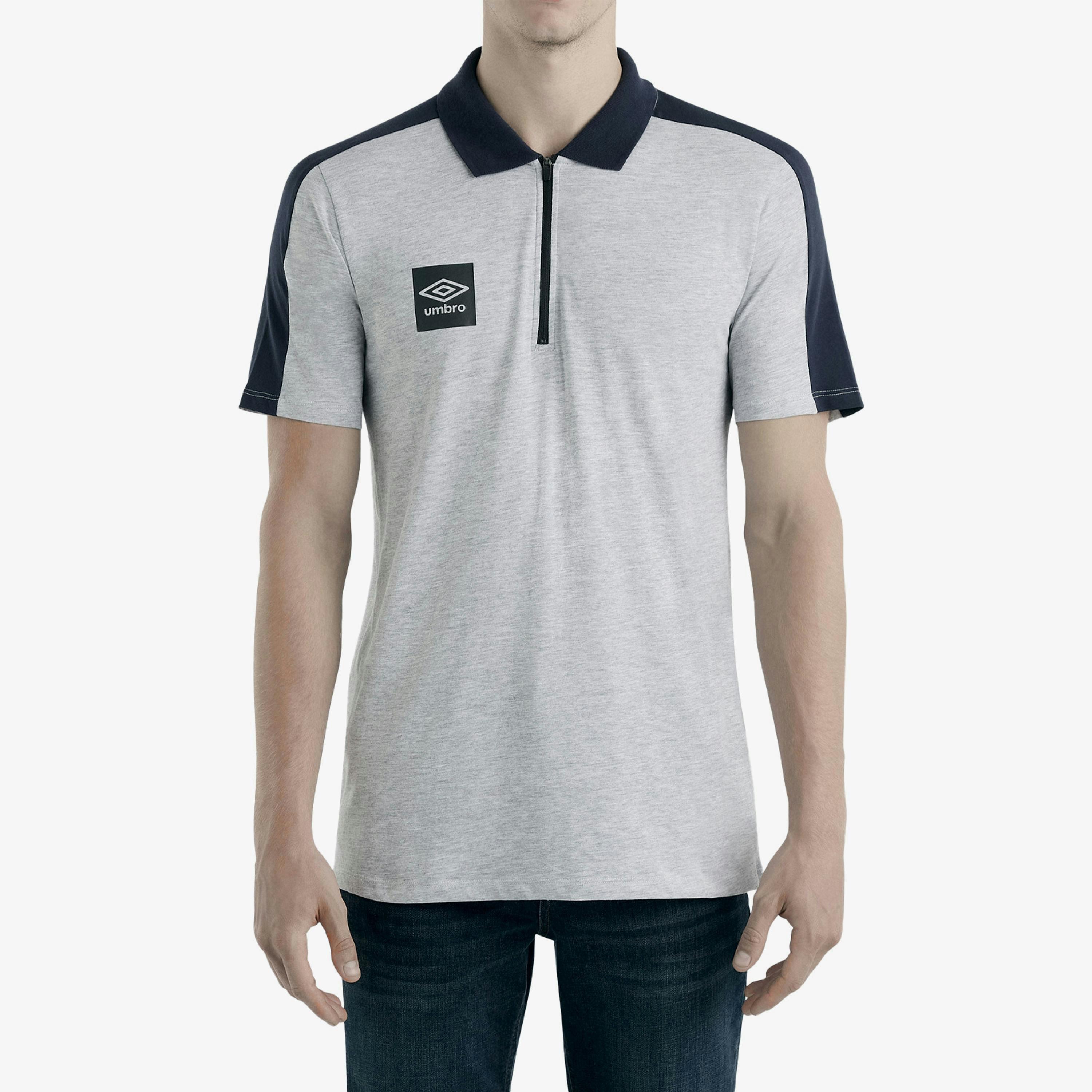 Umbro Mens Terrace Quarter Zip Polo Shirt , view 1 of 3