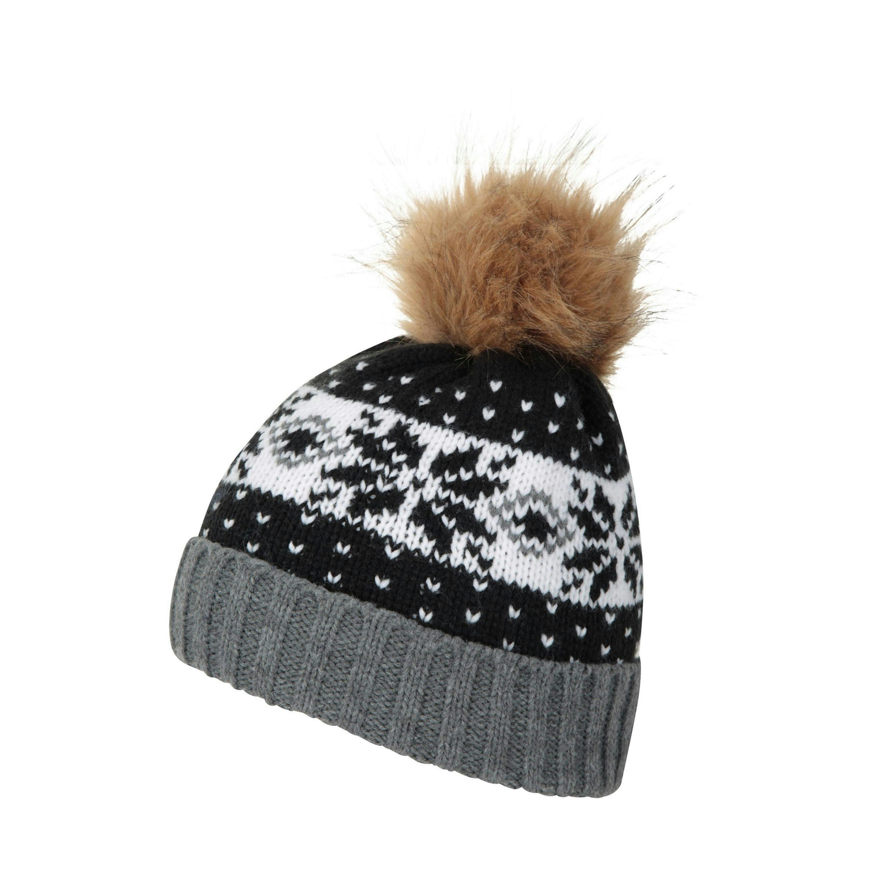 Mountain Warehouse Womens/Ladies Fair Isle Pom Pom Beanie , view 3 of 6