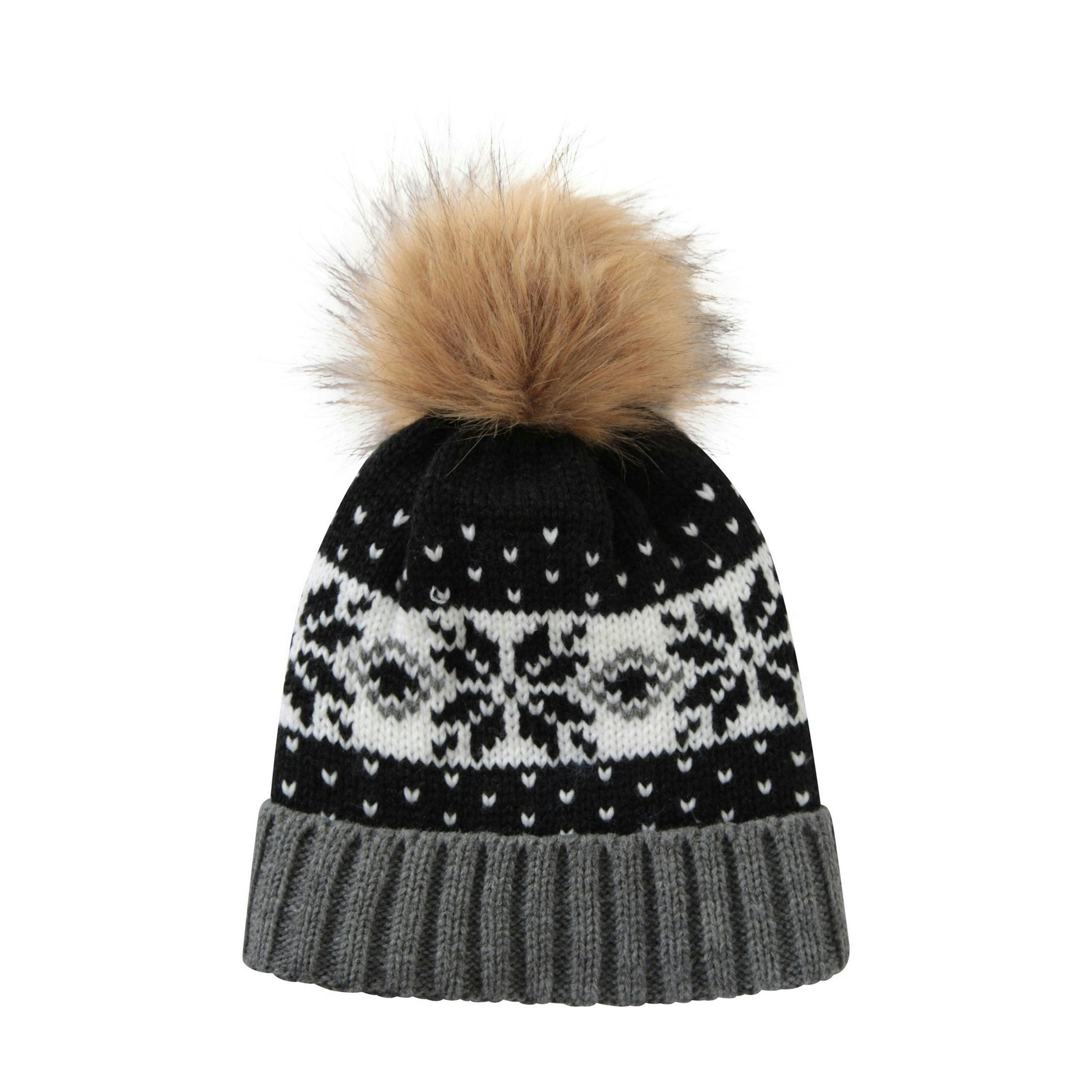 Mountain Warehouse Womens/Ladies Fair Isle Pom Pom Beanie , view 4 of 6