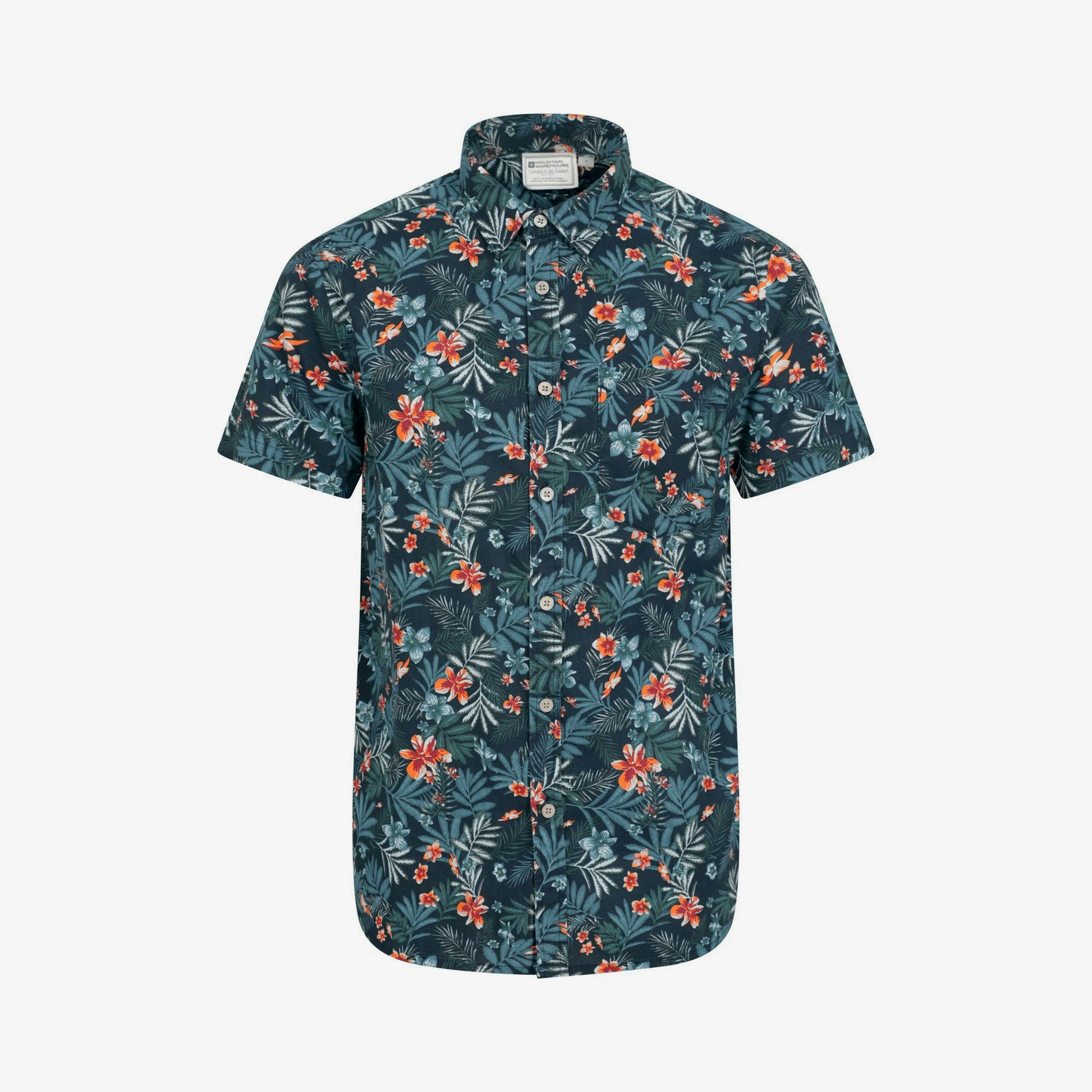Mountain Warehouse Mens Tropical Floral Short-Sleeved Shirt , view 1 of 1